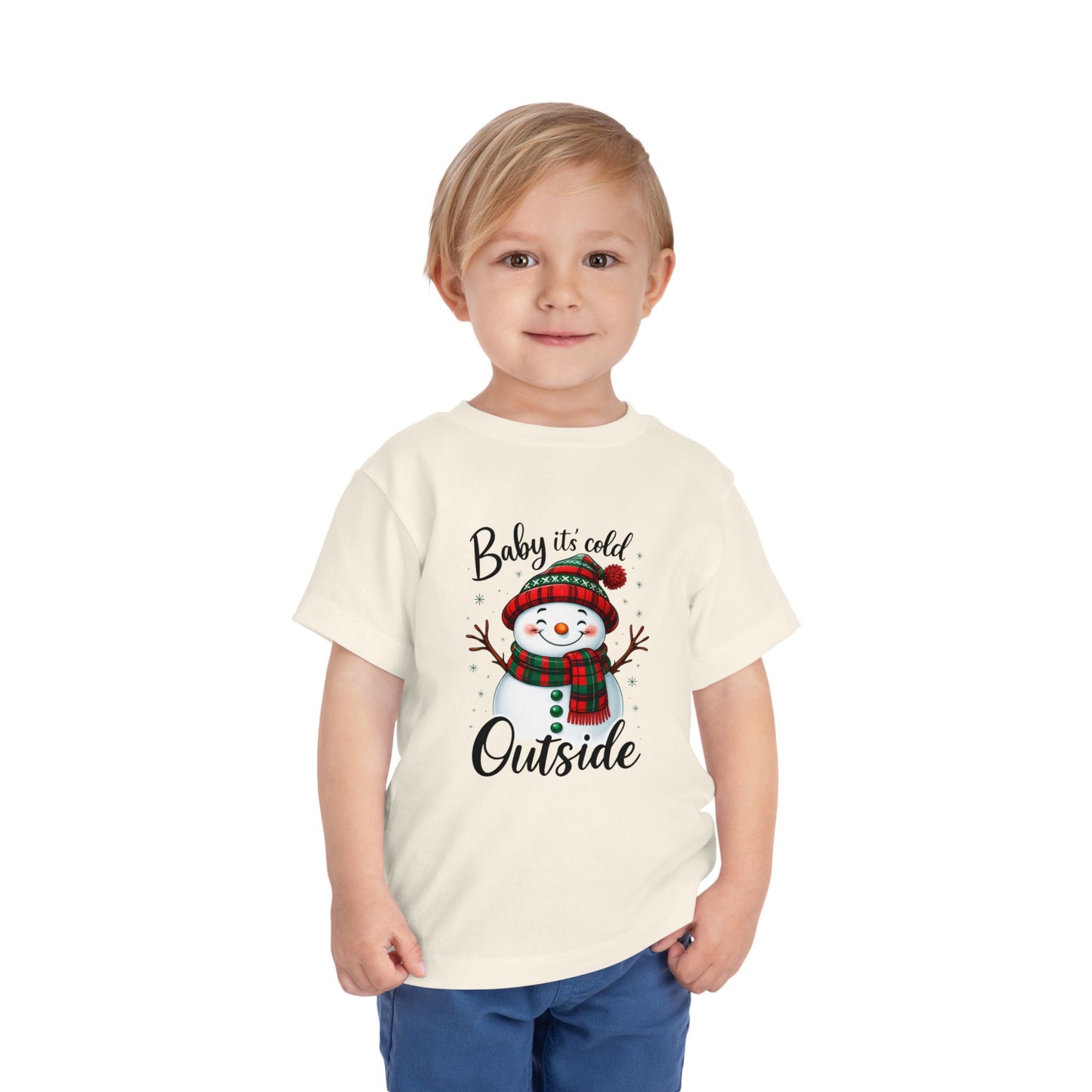 Baby It's Cold Outside Snowman Toddler Christmas Tee