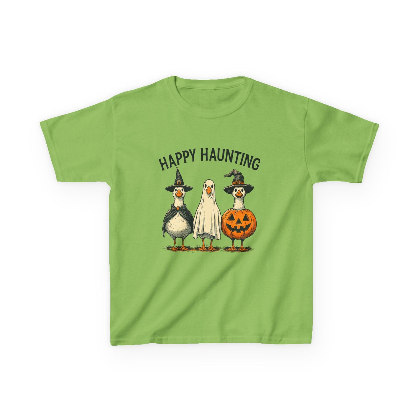 Happy Haunting Goose Halloween Kids Tee