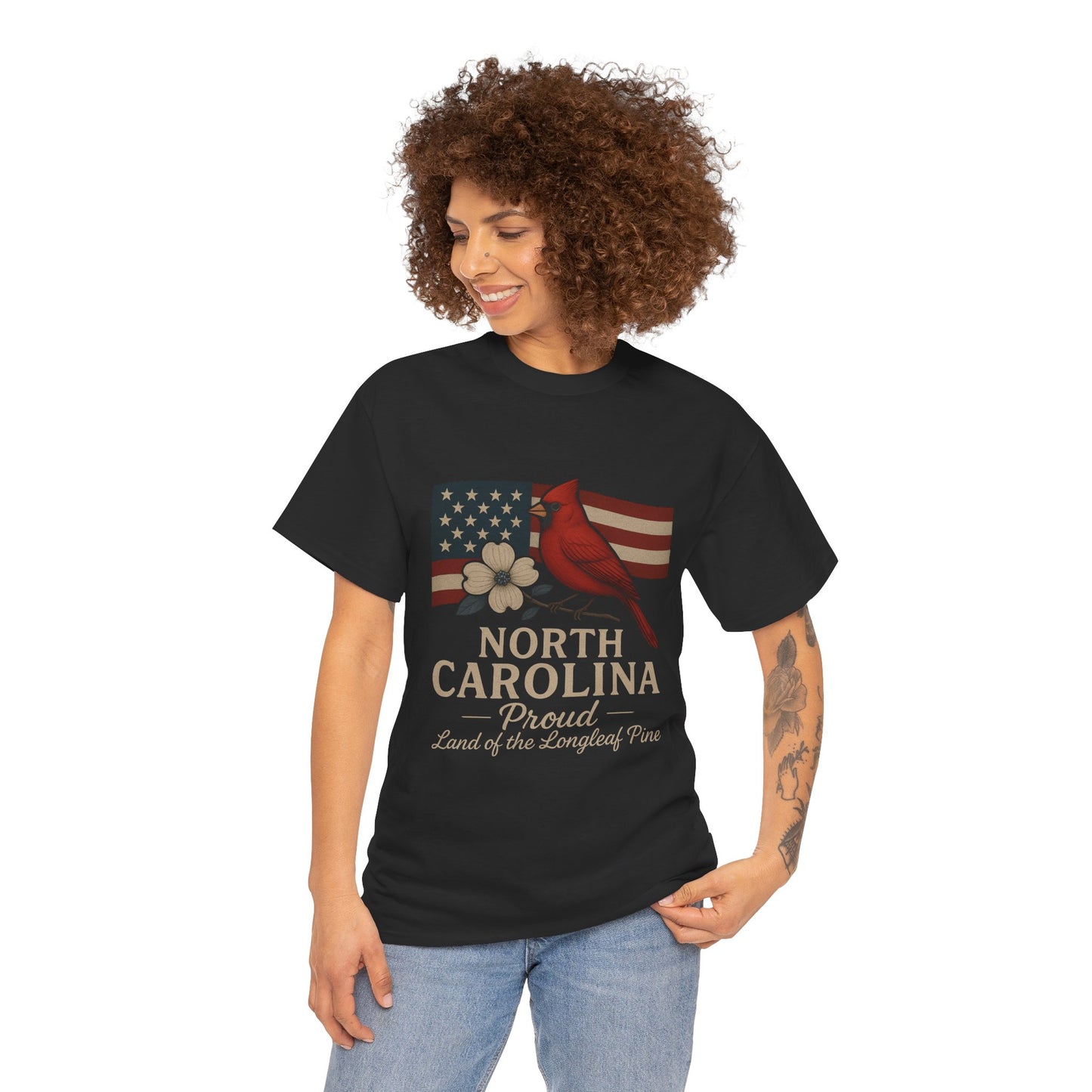 NC Pride: Cardinal, Dogwood & State Flag Tee