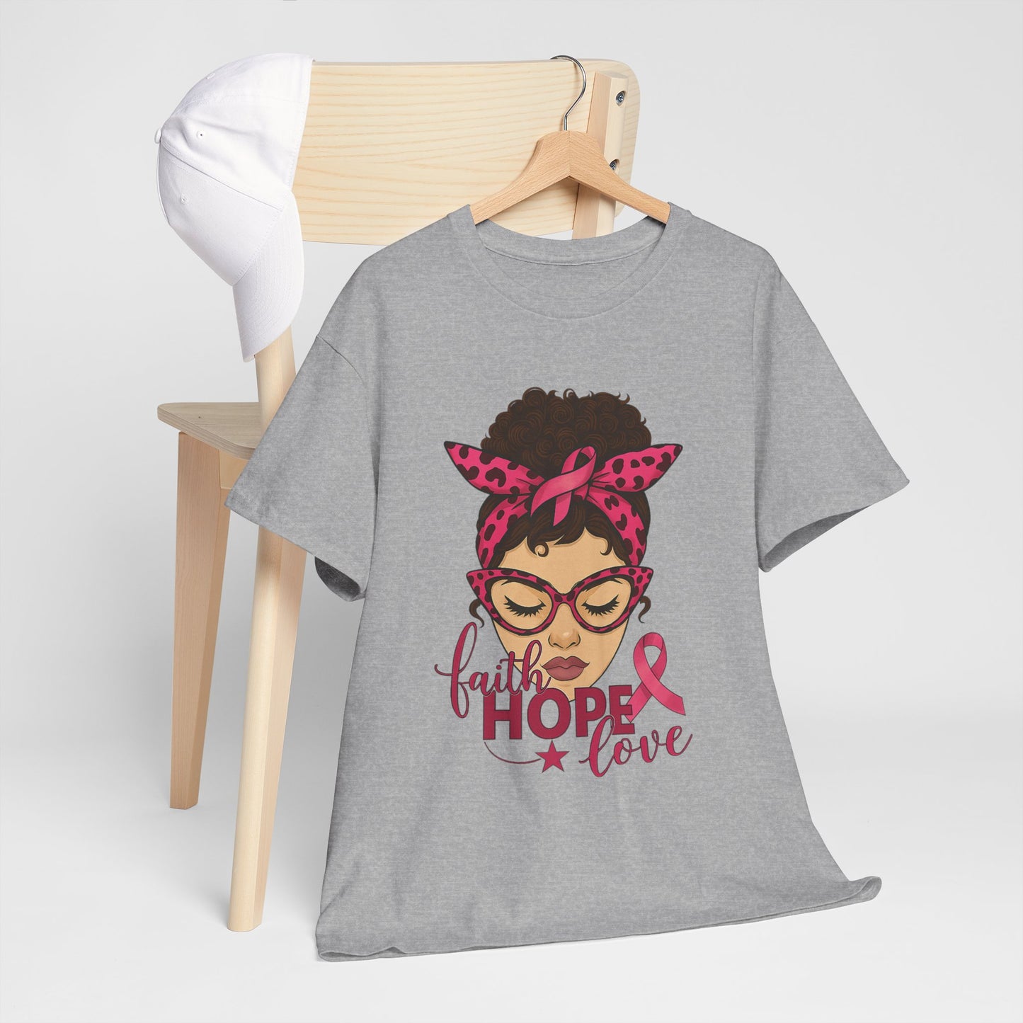 Hope, Faith, Love: Breast Cancer Awareness Tee