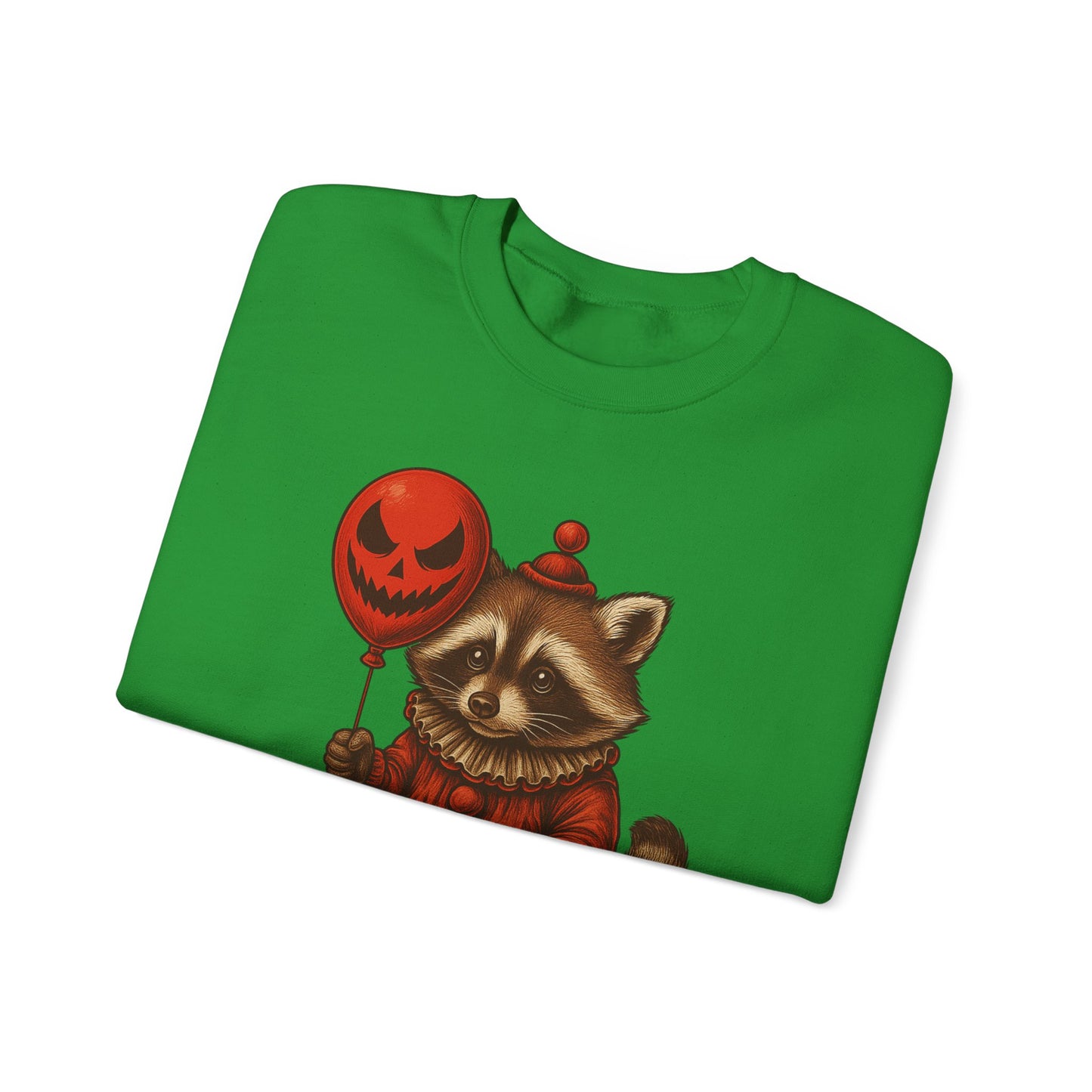 Creepy Clown Raccoon Halloween Sweatshirt