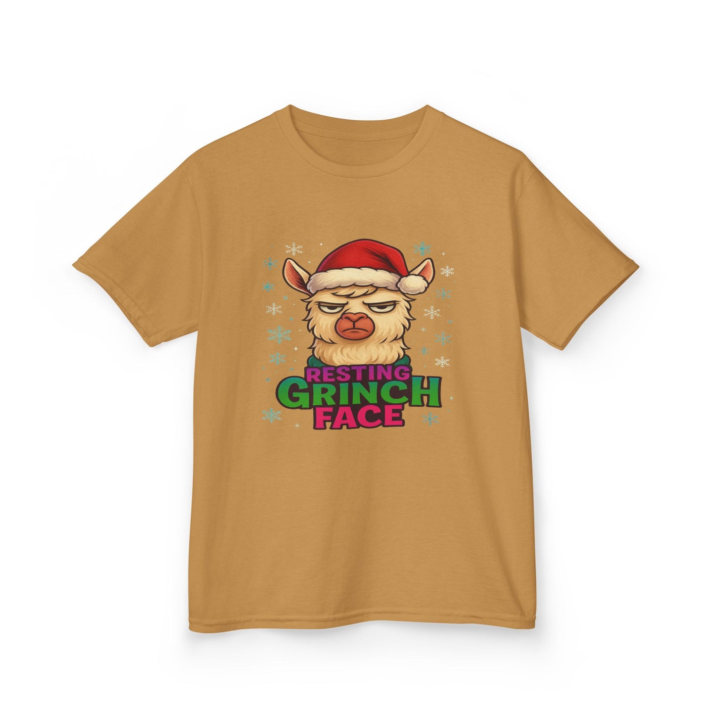 Grumpy Llama Christmas Tee - Resting Grinch Face