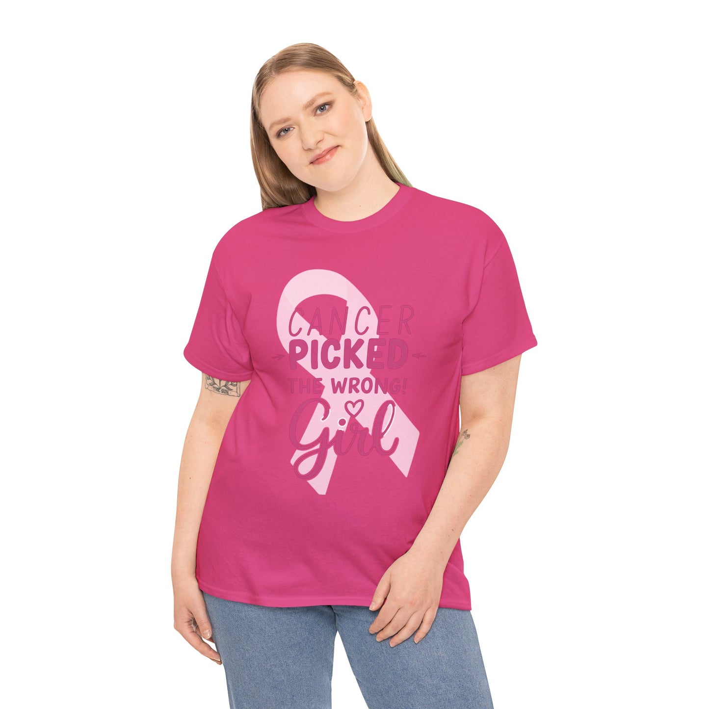 Cancer: The Wrong Picked Girl - Pink Ribbon Tee