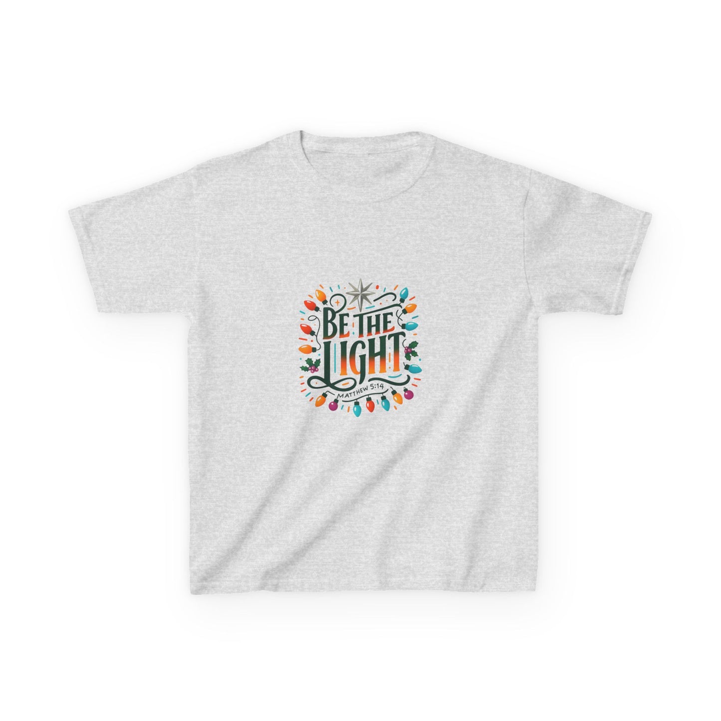 Be the Light Christmas Dinosaur Kids Tee
