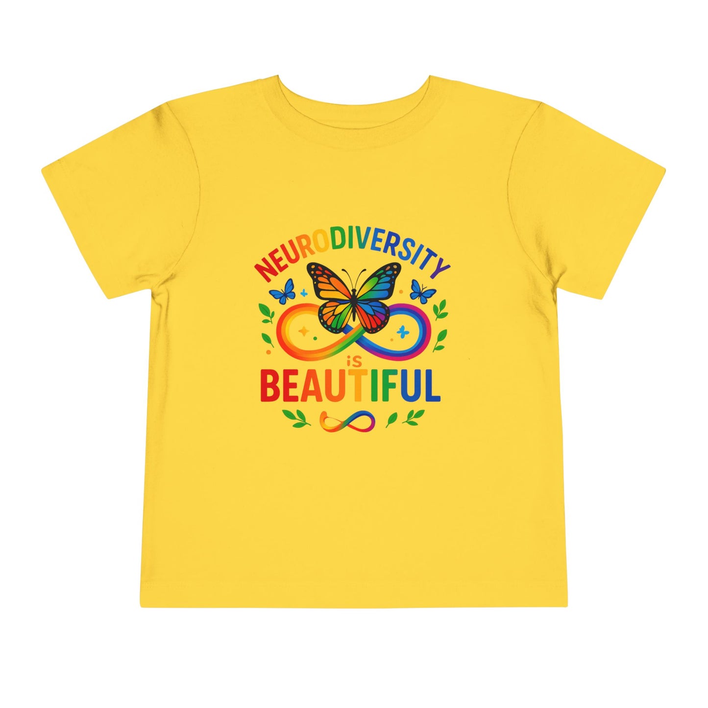 Toddler T-Shirt Colorful Butterfly Rainbow Infinity Symbol Acceptance Shirt