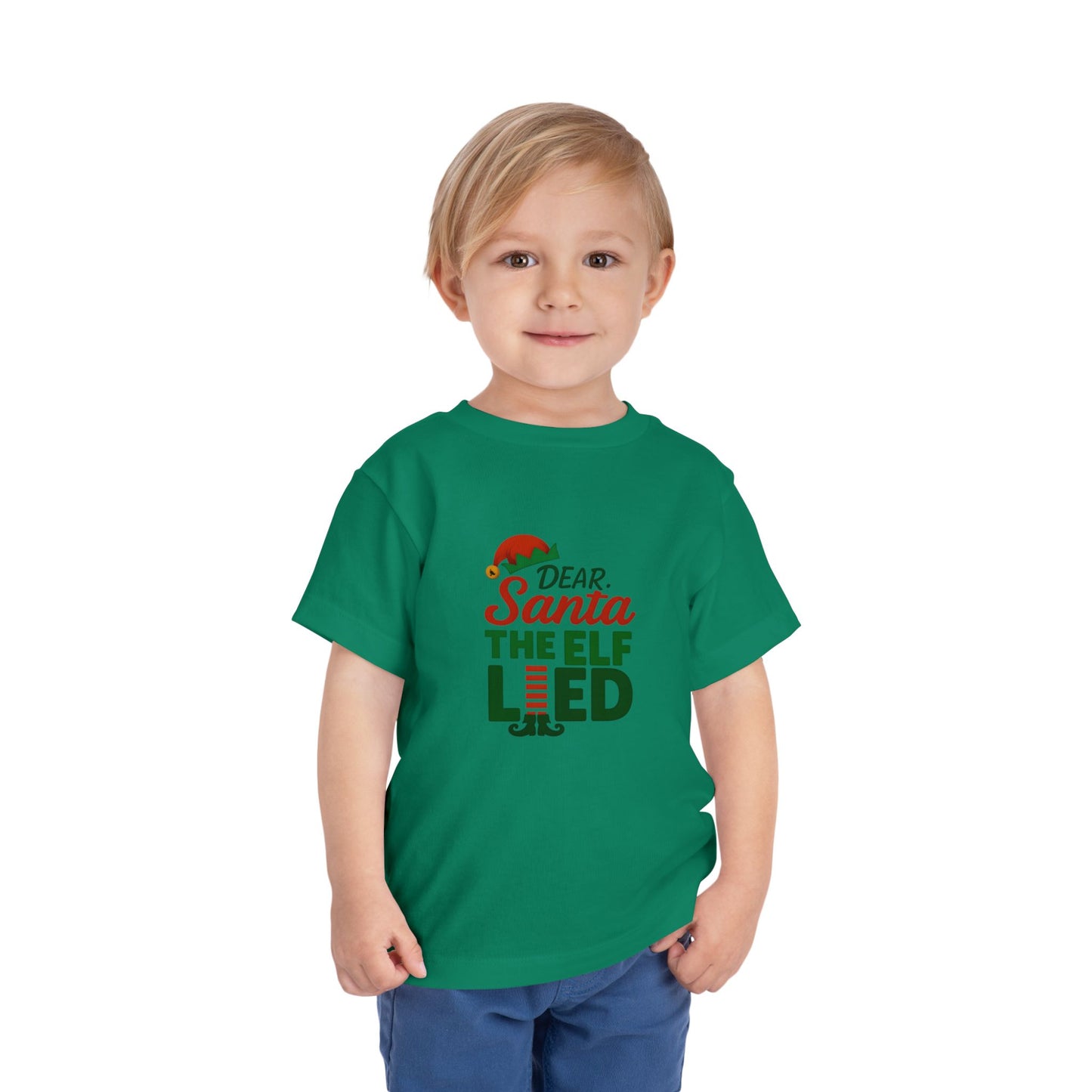 Dear Santa The Elf Lied Toddler Christmas Tee