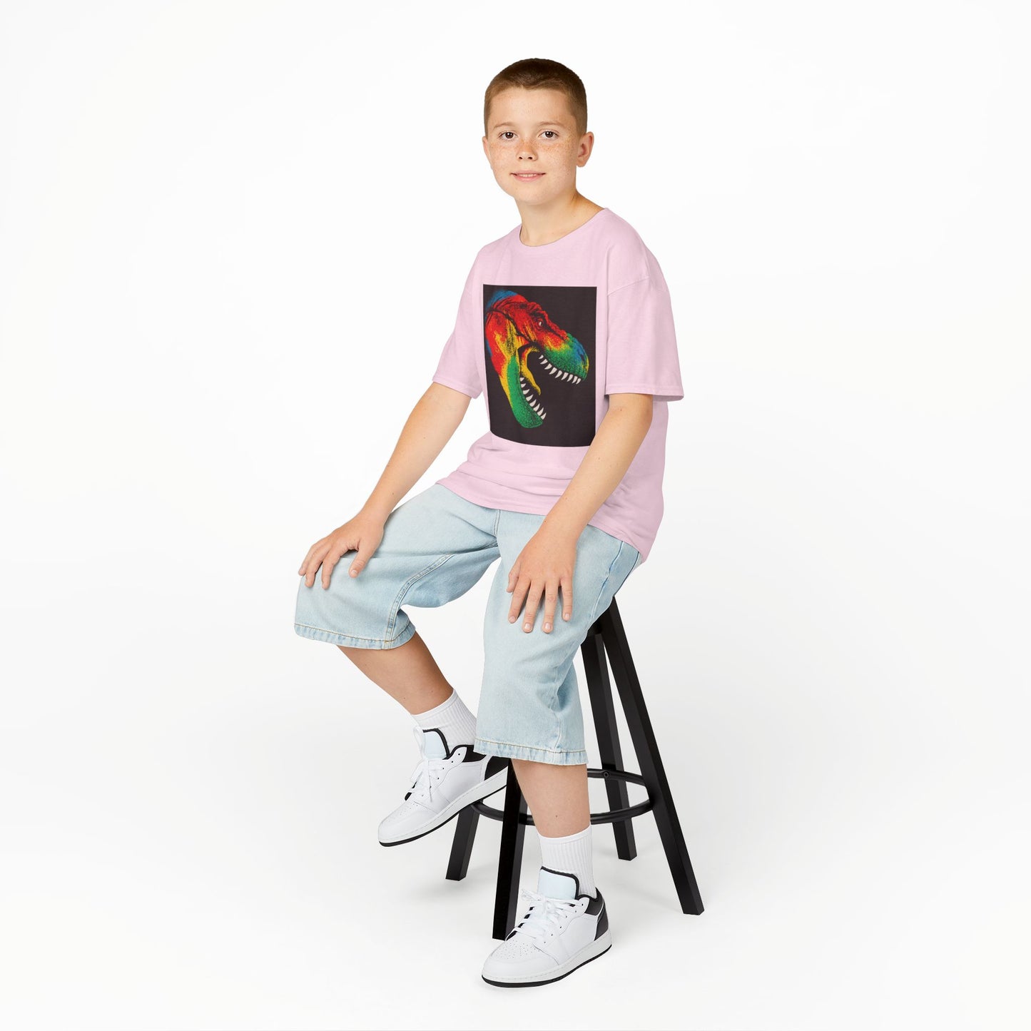 Colorful Dinosaur Kids Tee, Fun T-Shirt for Boys and Girls, Perfect for Birthdays, Playdates, Gifts, and Holiday Celebrations