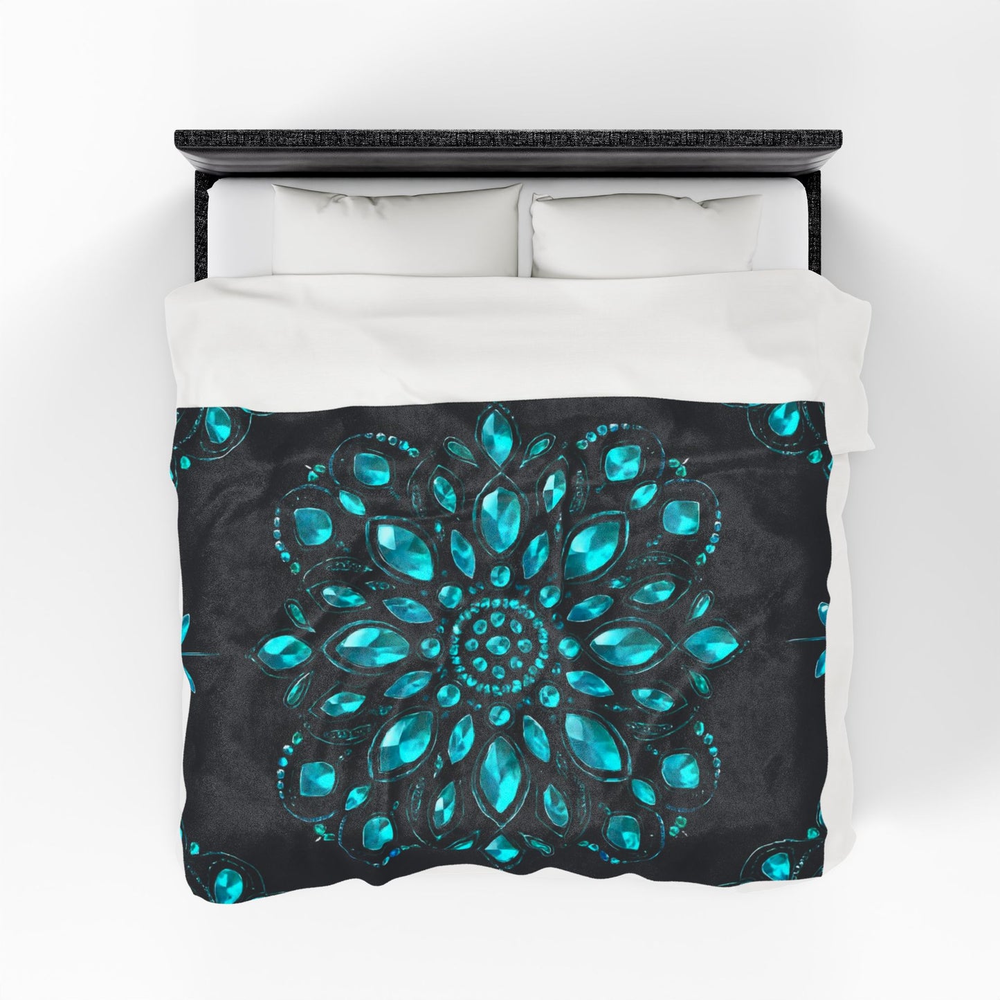 Luxe Velveteen Plush Blanket - Cozy Home Decor, Mandala Design, Gift for Her, Perfect for Winter, Soft Throw Blanket