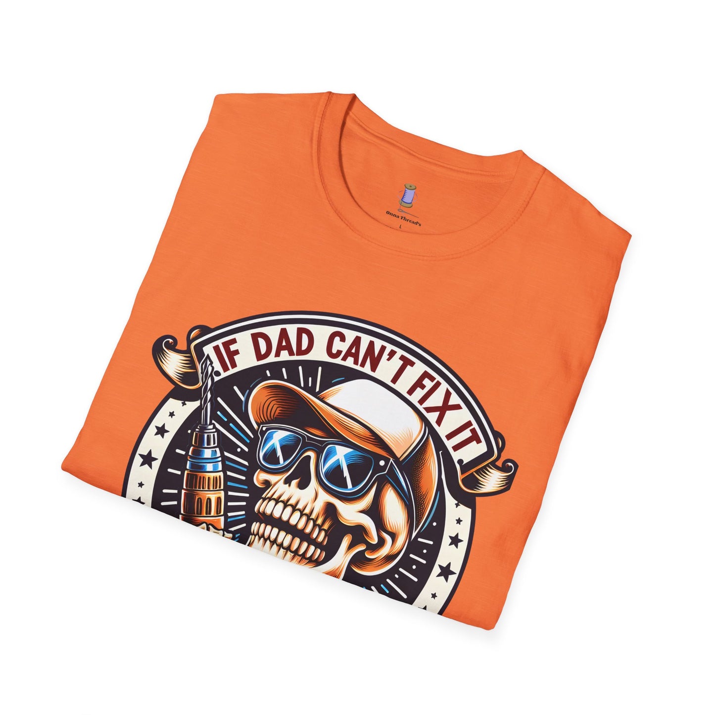 Cool Dad Skull T-Shirt | Funny Gift for Dads | Perfect for Birthdays, Father's Day, Casual Wear, Family Gatherings, Halloween