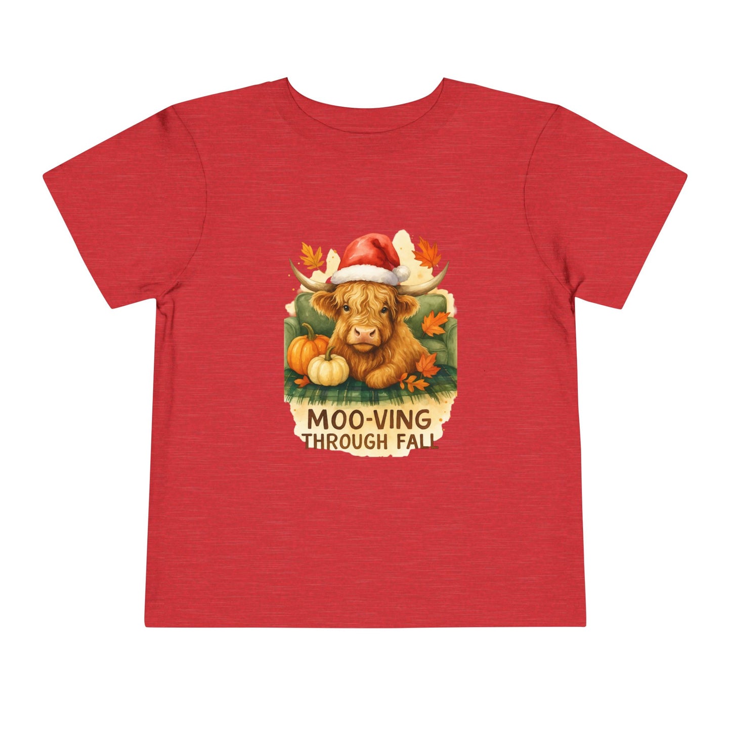 Moo-ving Through Fall Toddler Christmas Tee