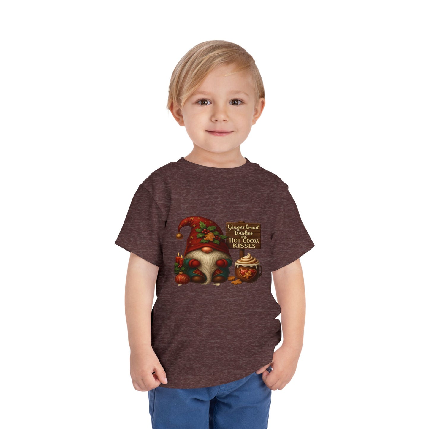 Gnome's Gingerbread Wishes Toddler Christmas Tee