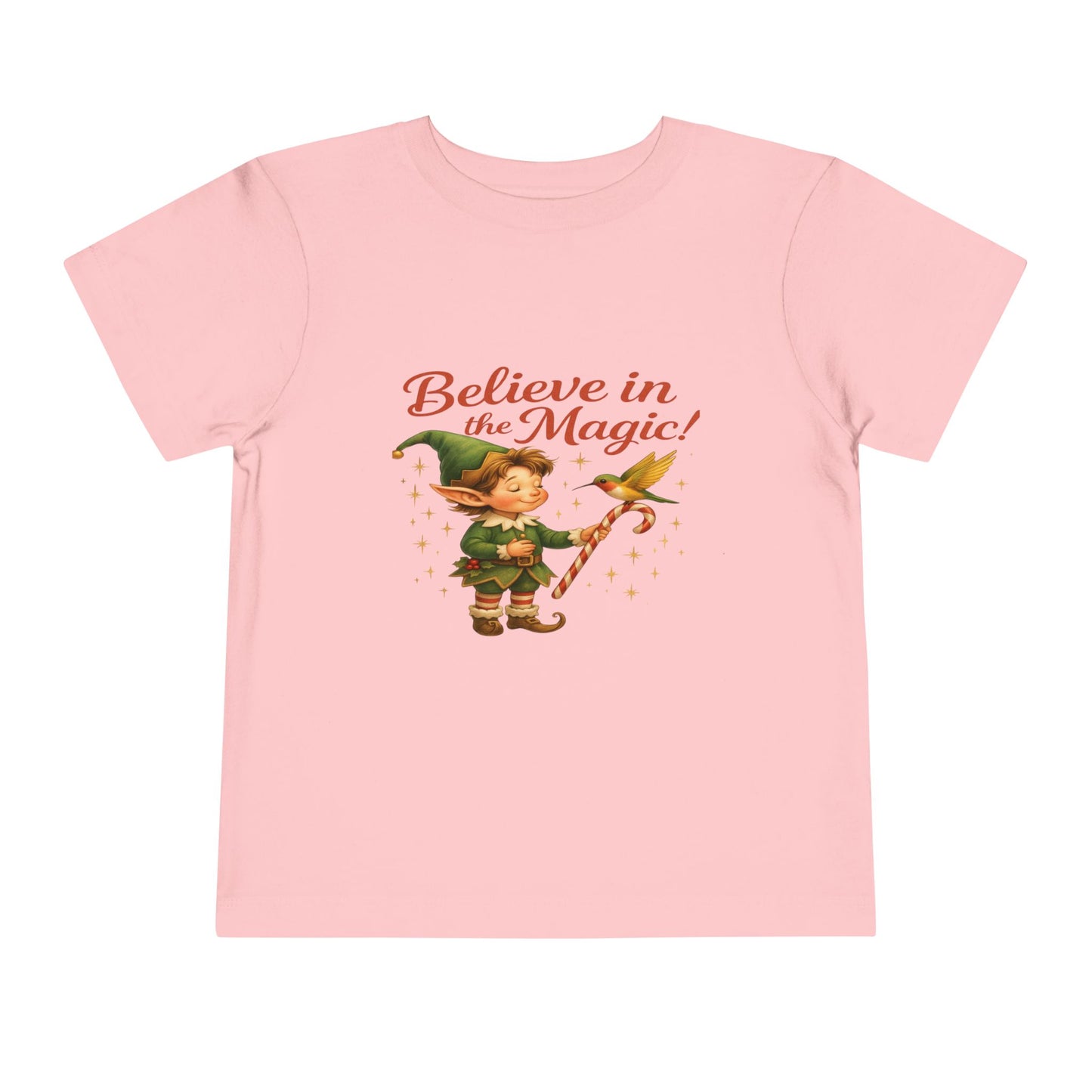 Elf & Hummingbird Christmas Tee - Believe in Magic!