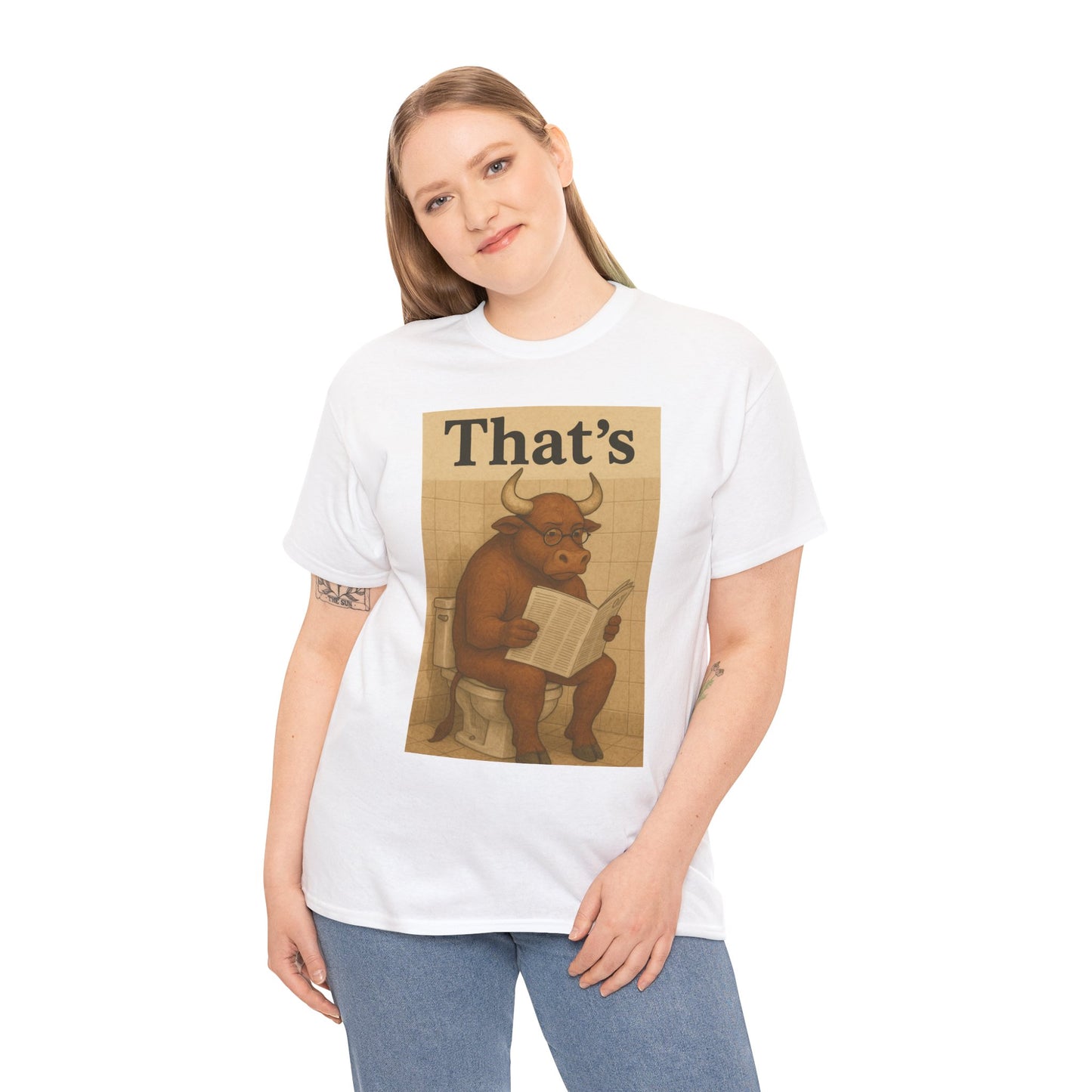 Bull on Toilet Unisex Tee