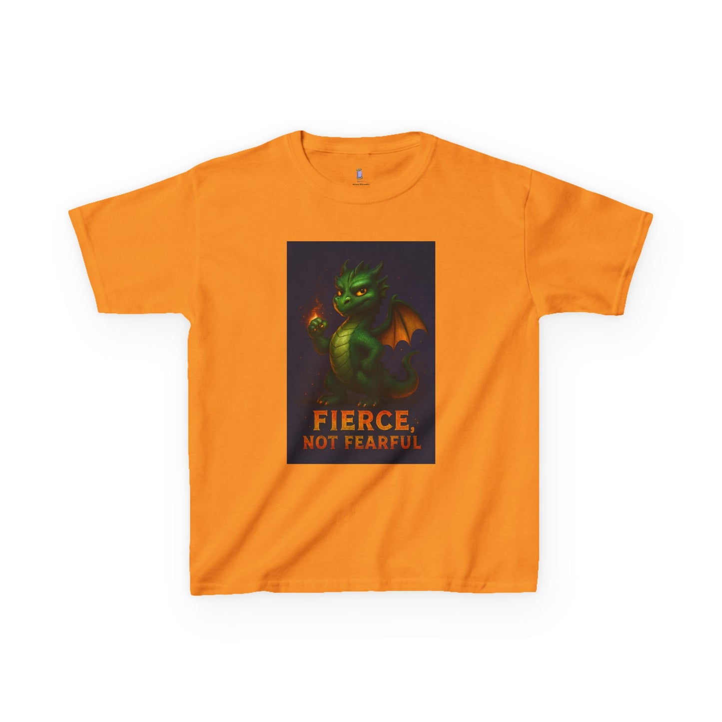 Fierce Kids Tee - Fun Cotton T-Shirt, Dragon Graphic, Gift for Boys & Girls, Halloween Costume, Birthday, Playtime Outfit, Adventure Wear
