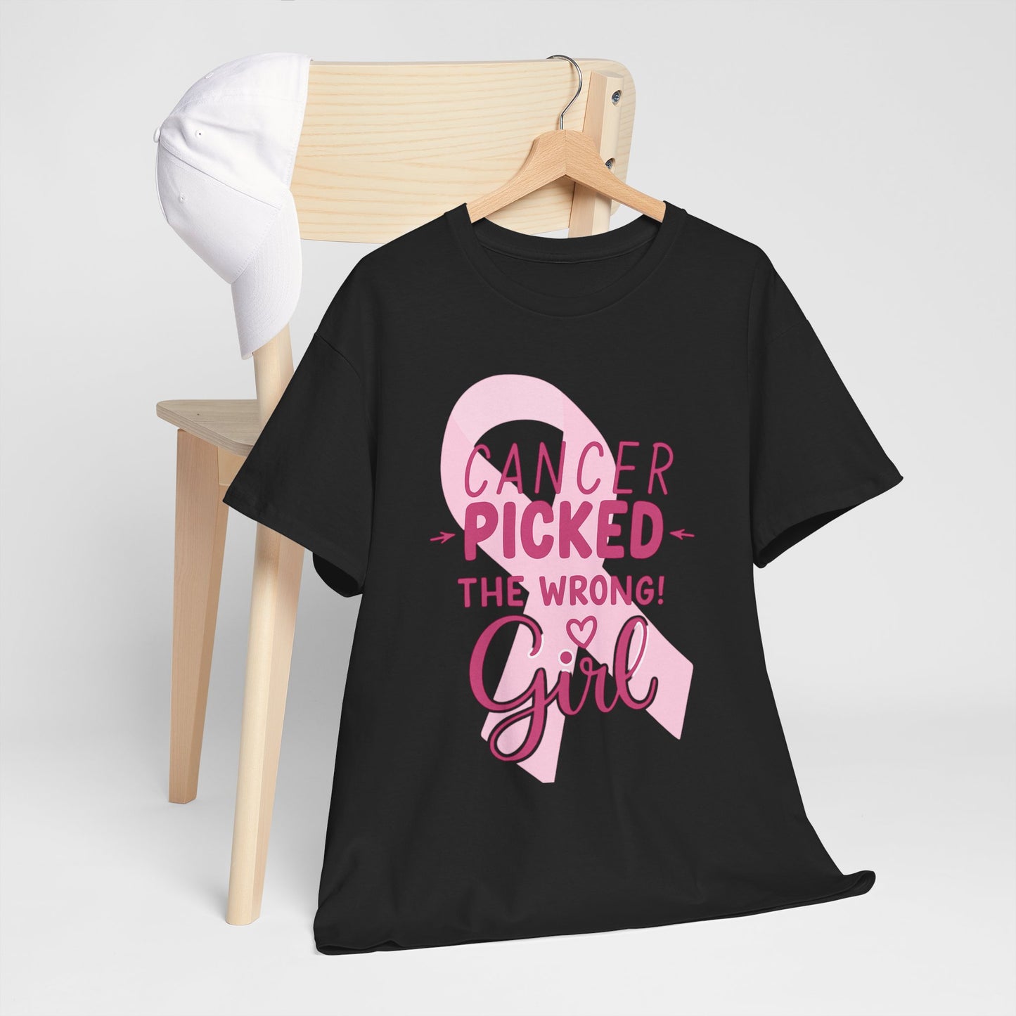 Cancer: The Wrong Picked Girl - Pink Ribbon Tee