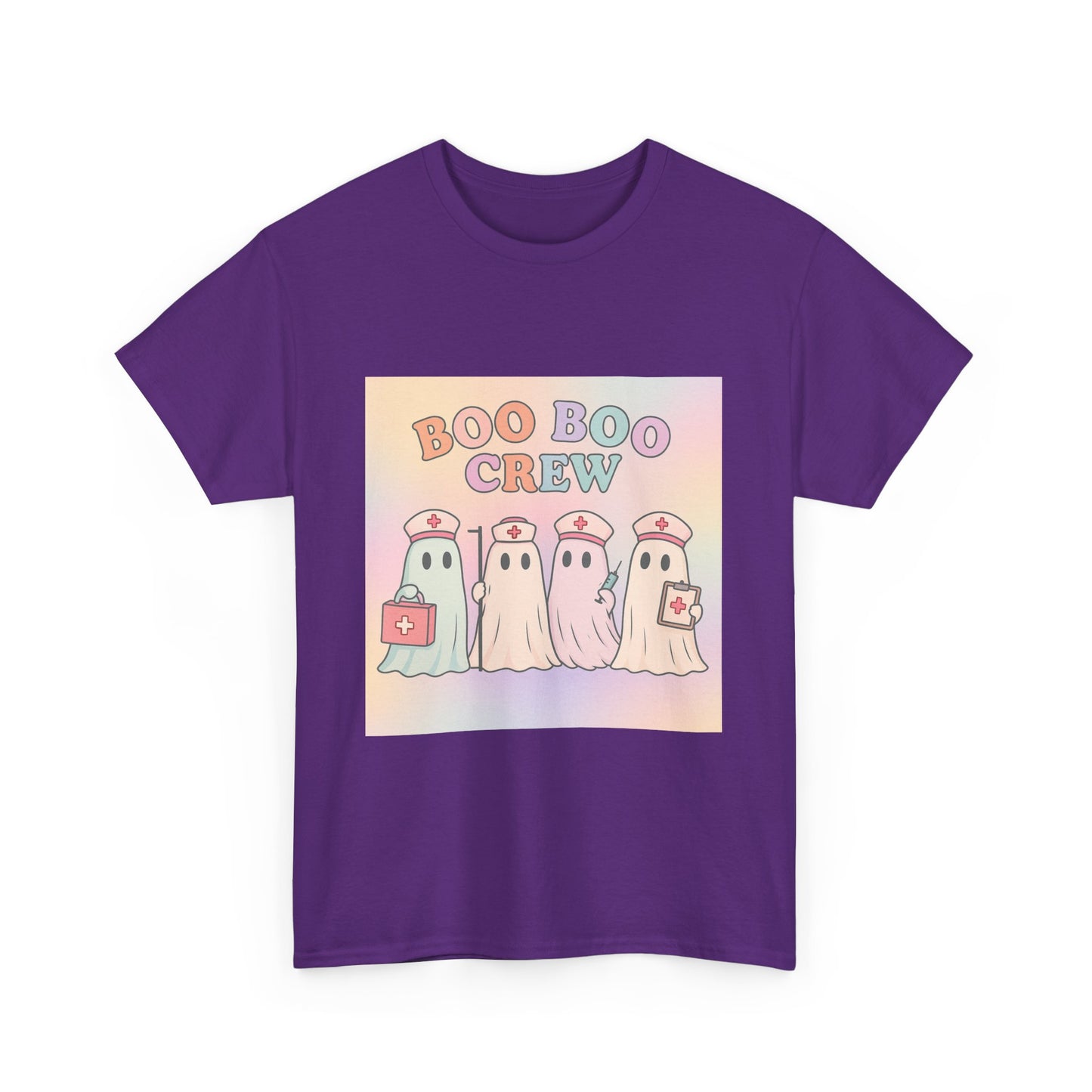 Boo Boo Crew Nurse Ghost T-Shirt – Cute Pastel Halloween Medical Tee