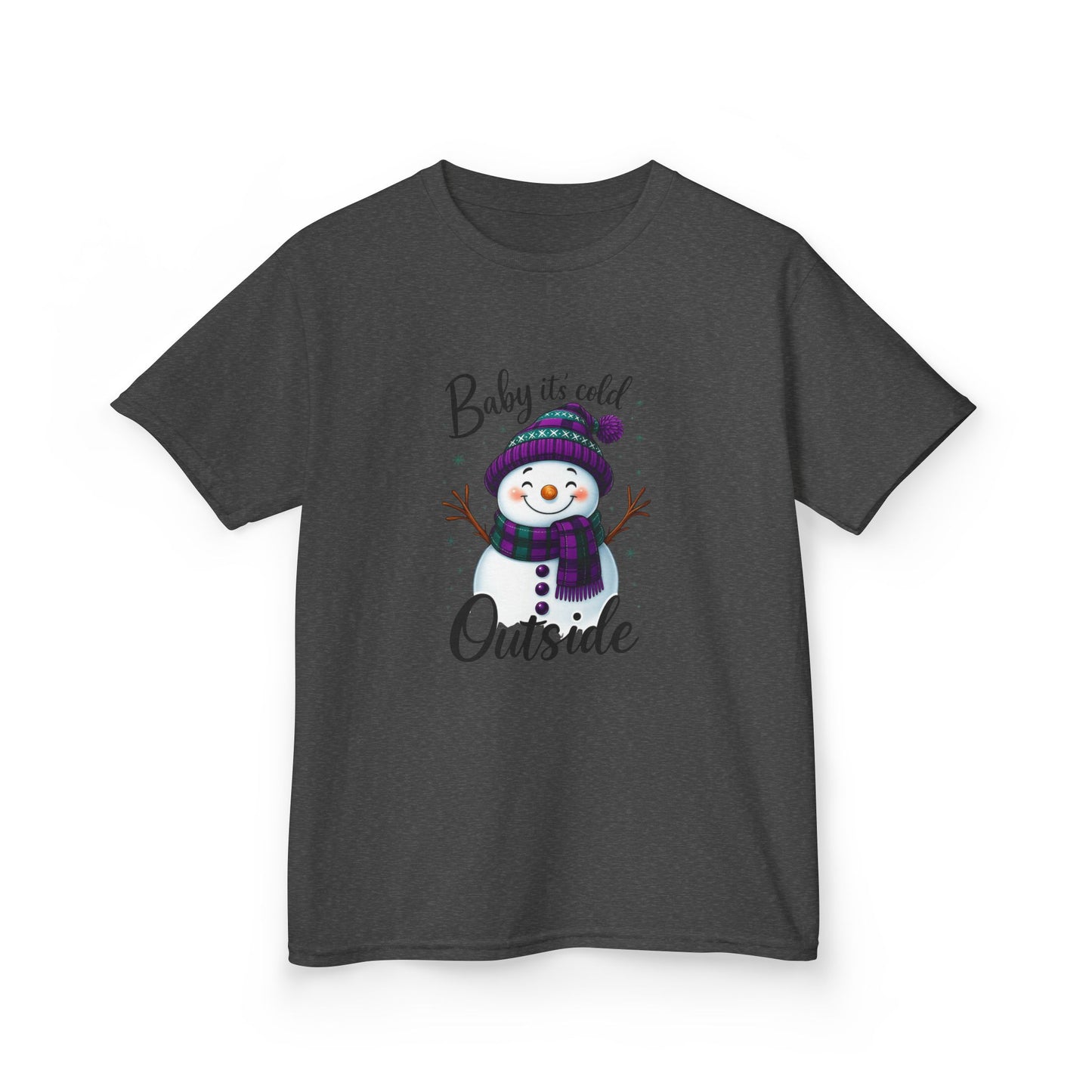 Baby It's Cold Outside Snowman Kids Christmas Tee