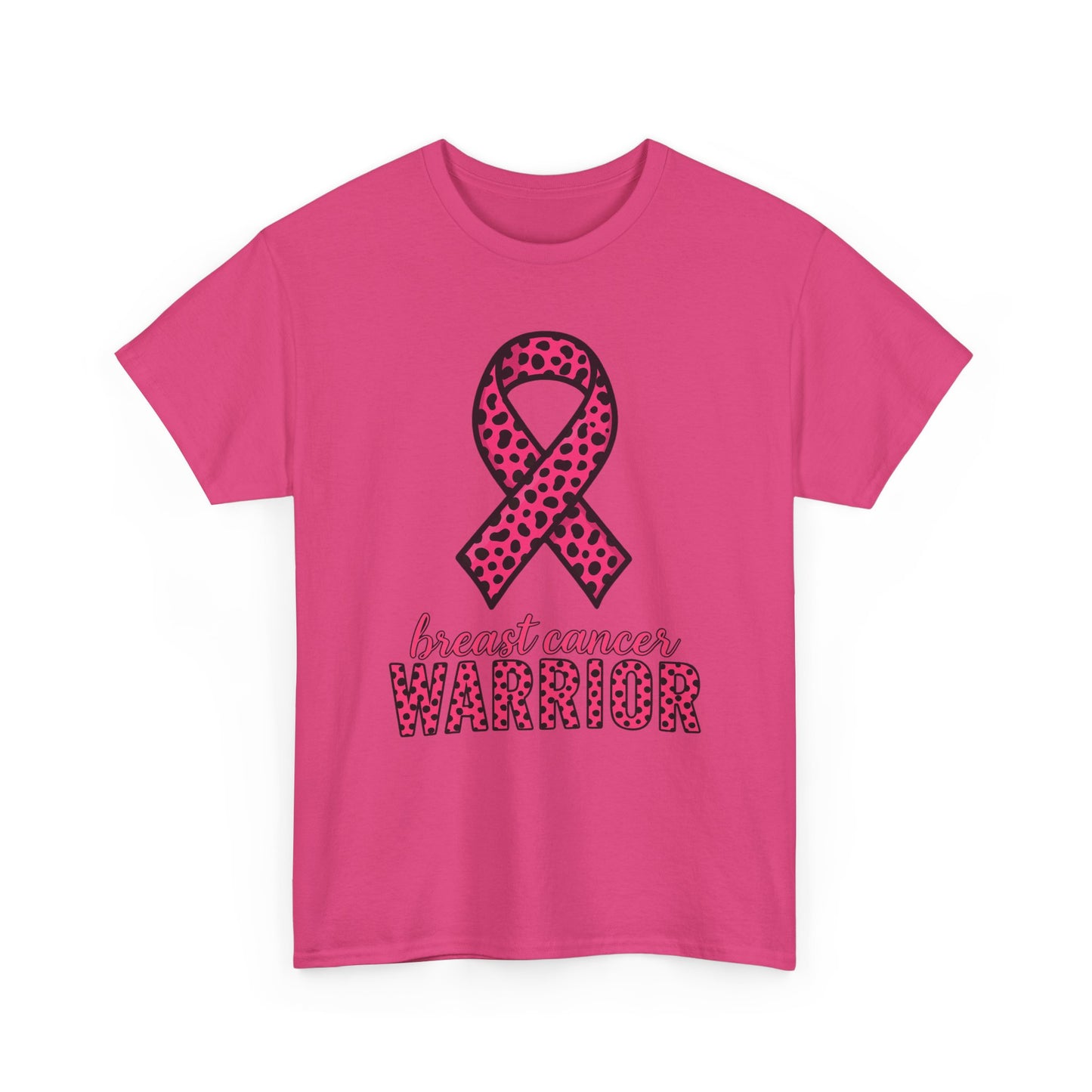 Pink Leopard Ribbon Breast Cancer Awareness Tee