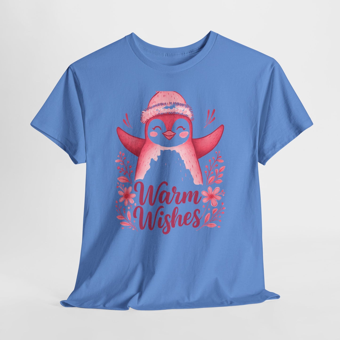 Warm Wishes Pink Penguin Tee - Holiday Tee