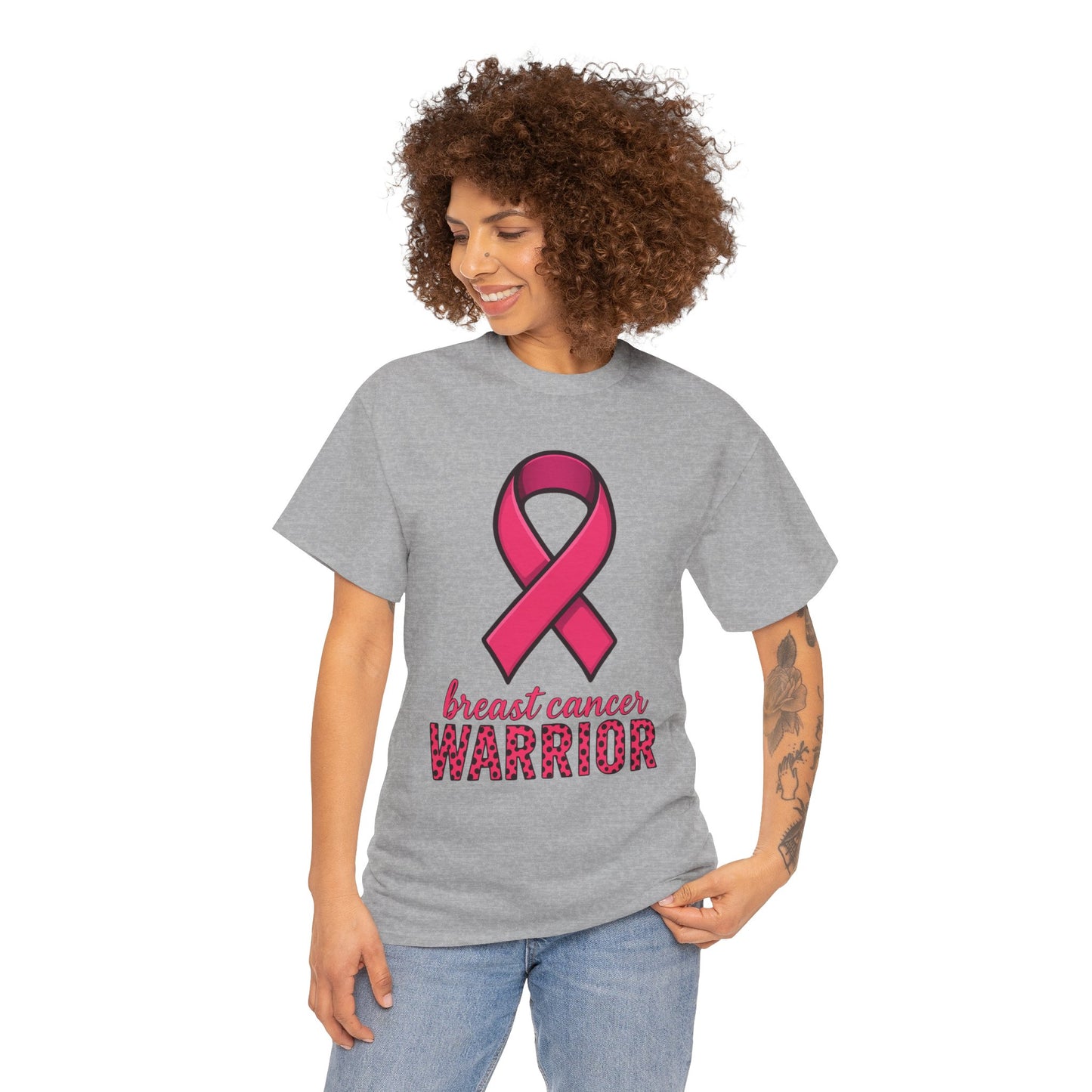 Breast Cancer Warrior Pink Ribbon Tee