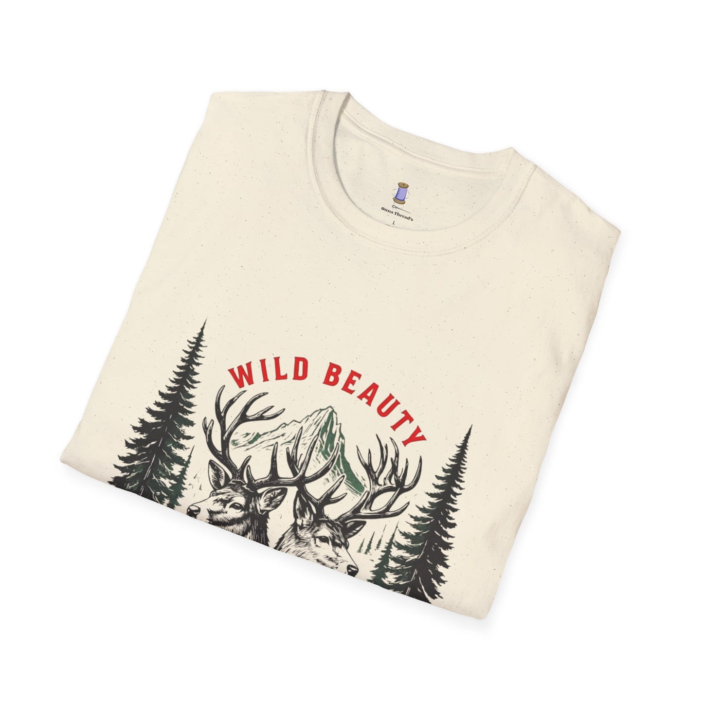 Wild Beauty Deer T-Shirt, Nature Lover Tee, Wildlife Gift, Unisex Tee, Rustic Home Décor