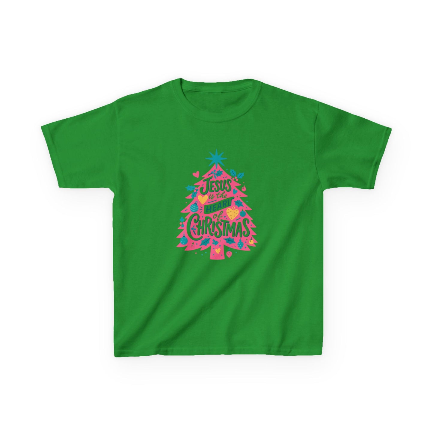Jesus is the HEART of Christmas Dino Kids Tee