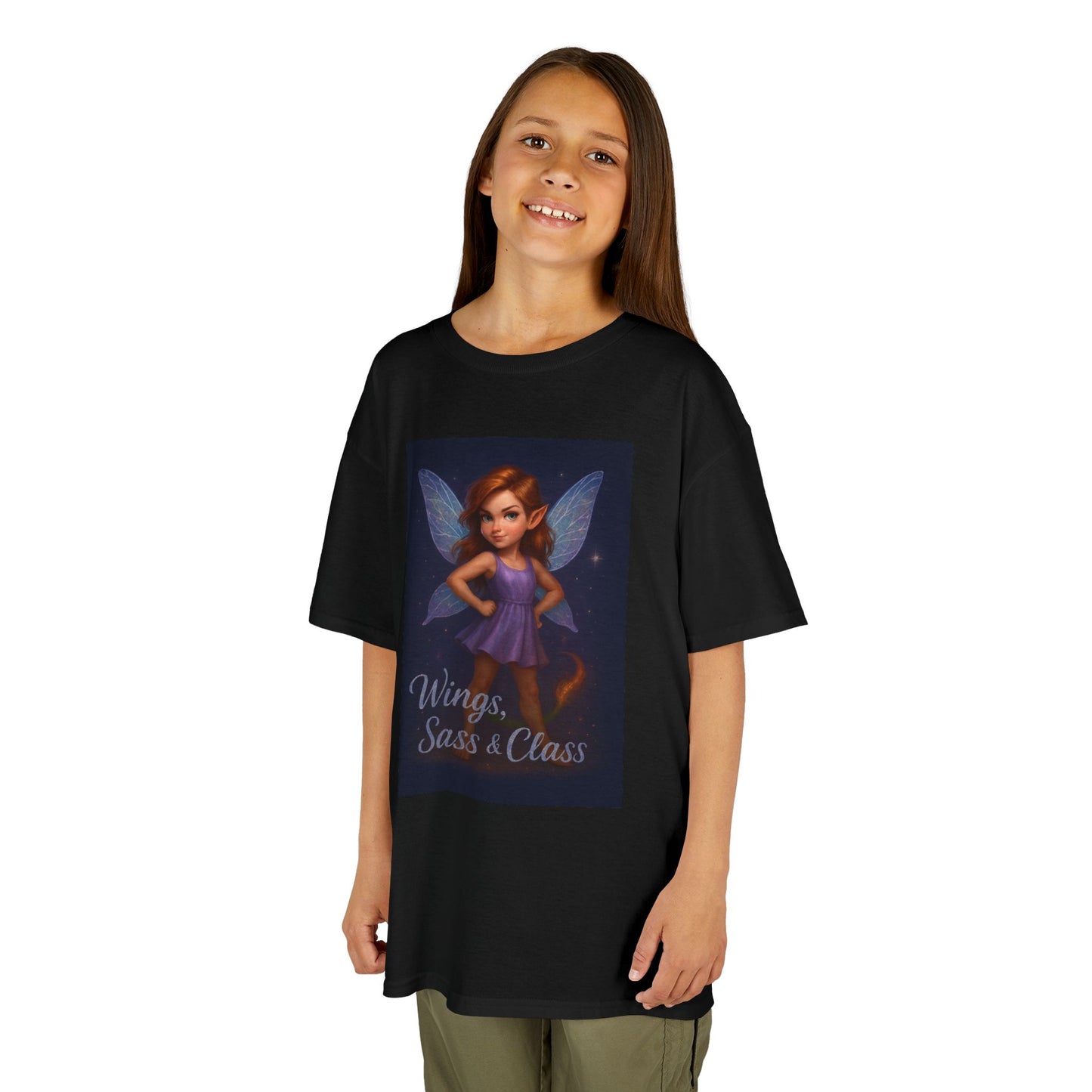 Whimsical Fairy Kids Tee, Magical Gift for Birthdays, Playdates, Dance Class, Cute Summer Shirt, Wings Sass & Class