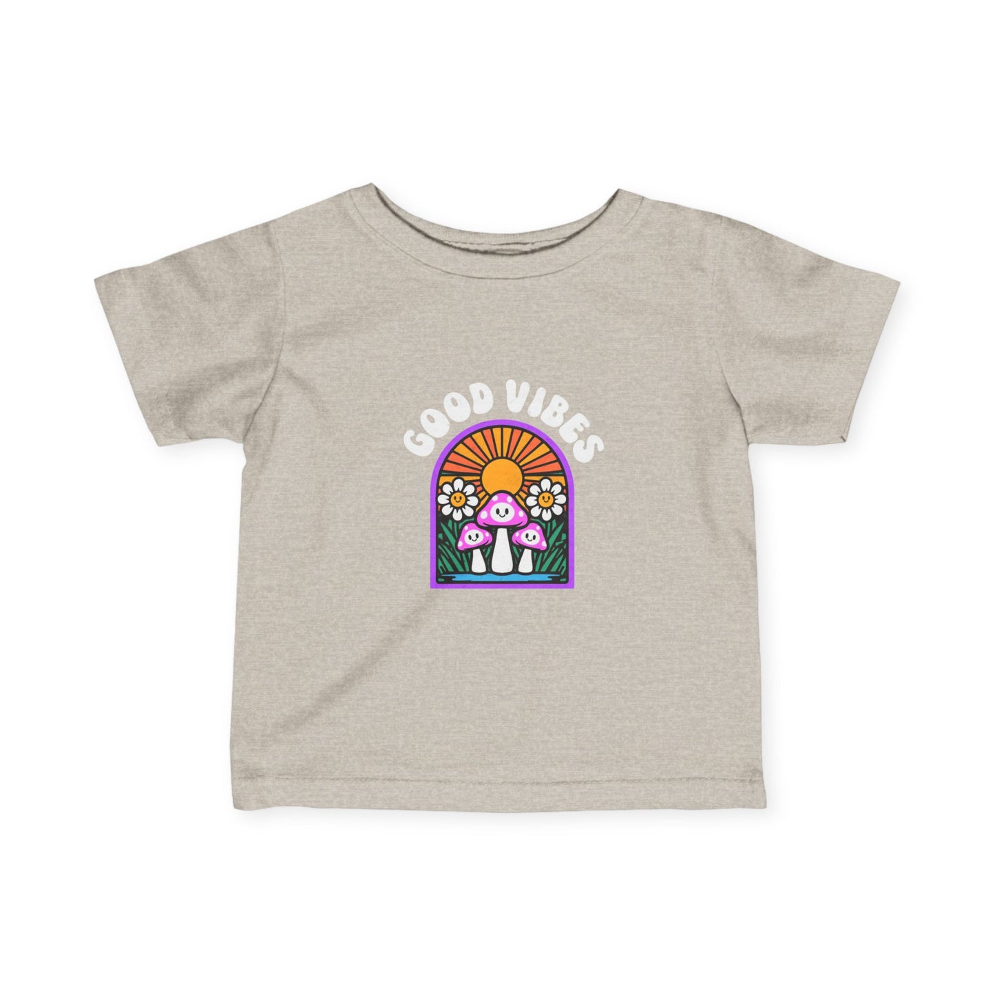 Good Vibes Baby Tee – Infant Fine Jersey Shirt for Summer & Positive Energy