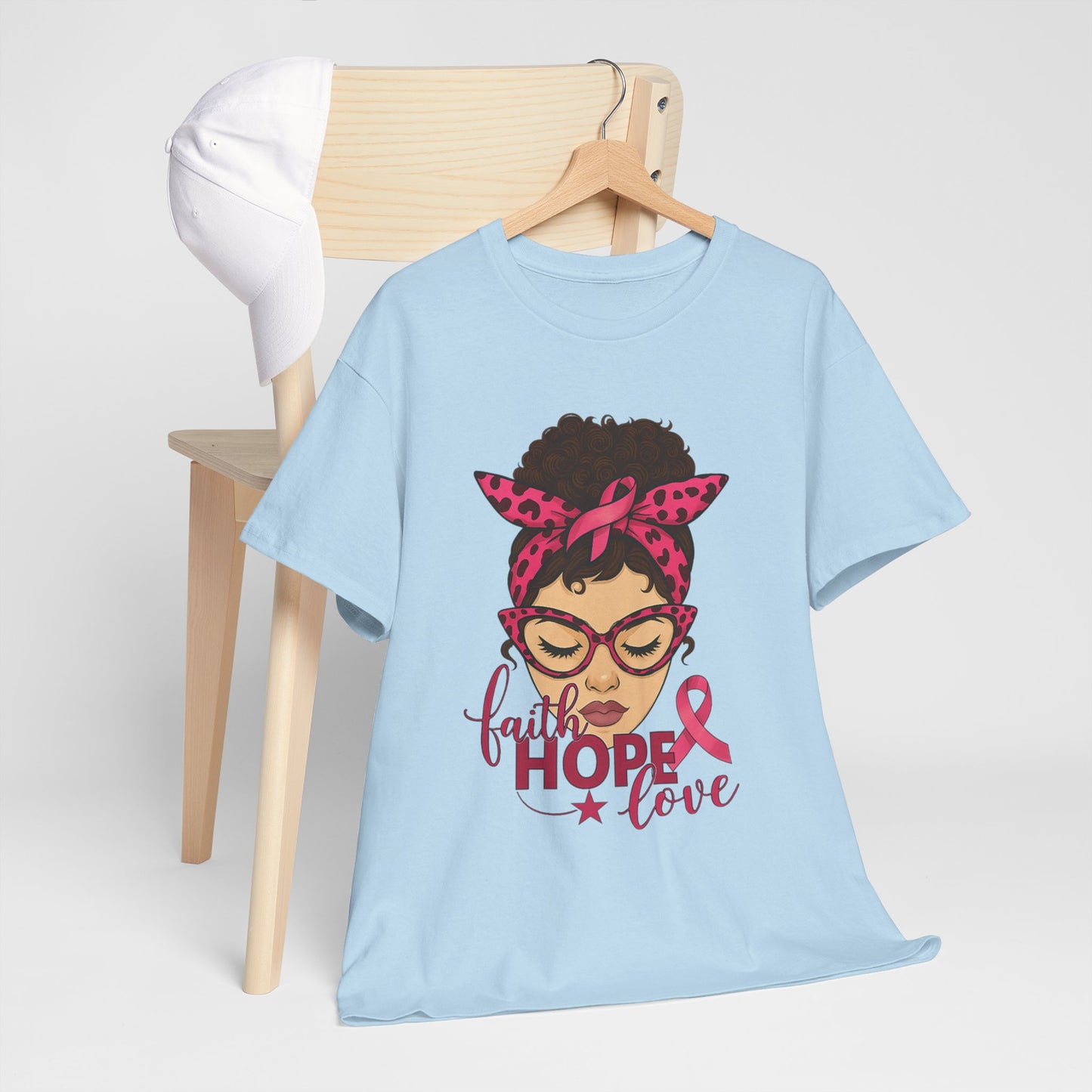 Hope, Faith, Love: Breast Cancer Awareness Tee