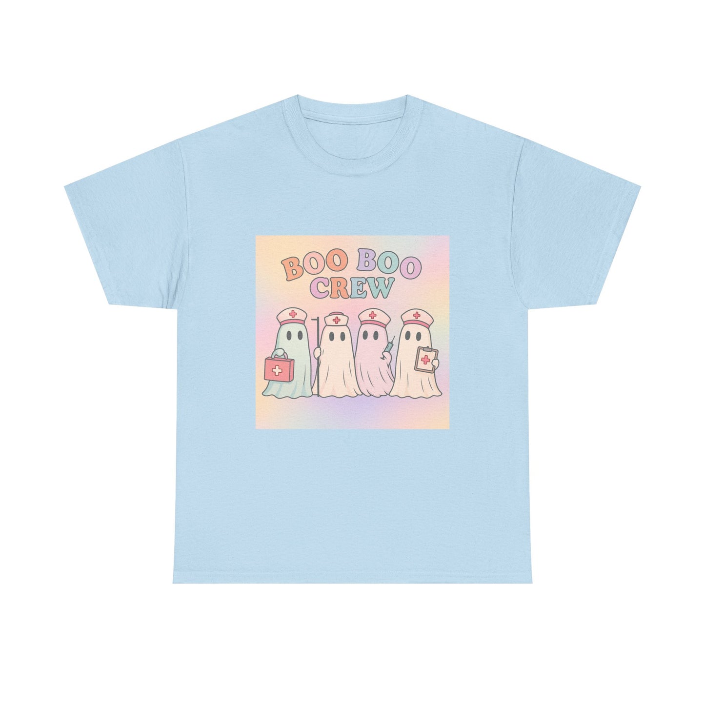 Boo Boo Crew Nurse Ghost T-Shirt – Cute Pastel Halloween Medical Tee