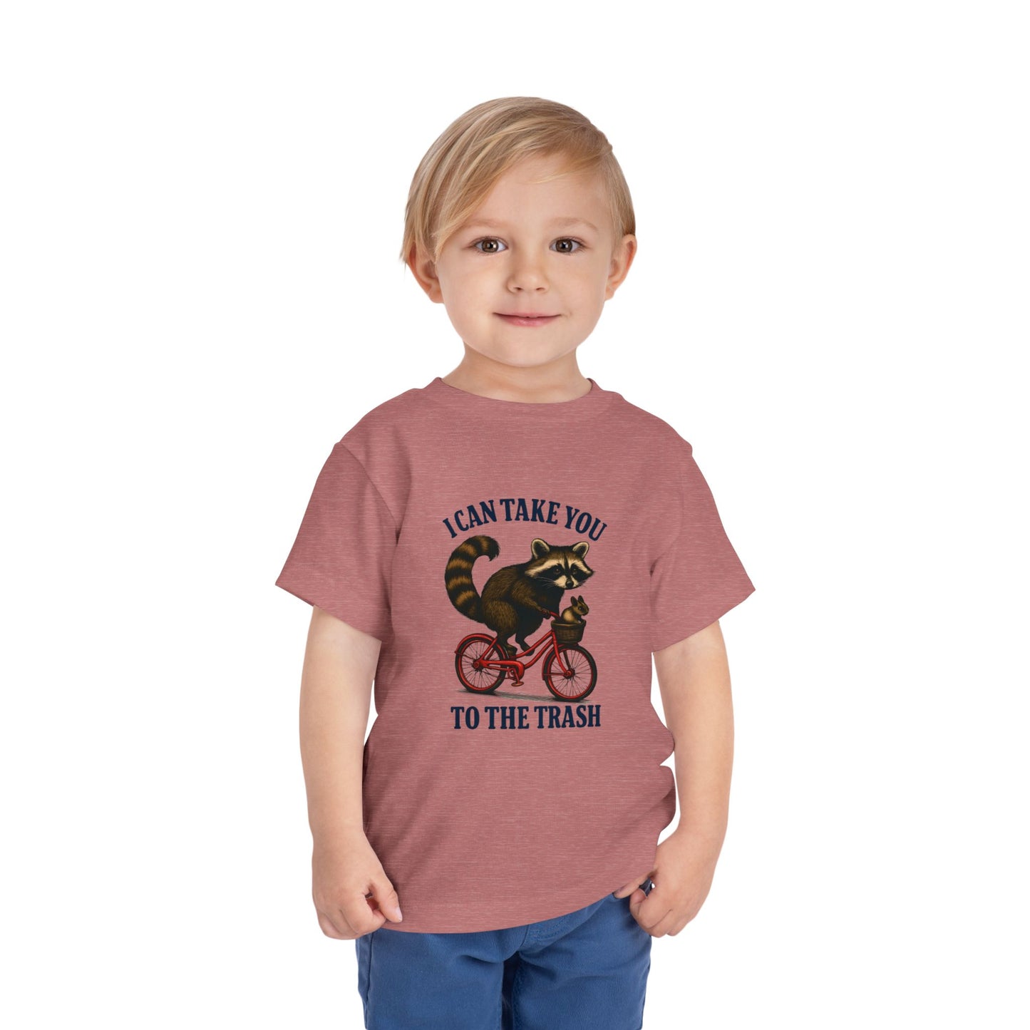 Raccoon Bike Ride Toddler Christmas Tee