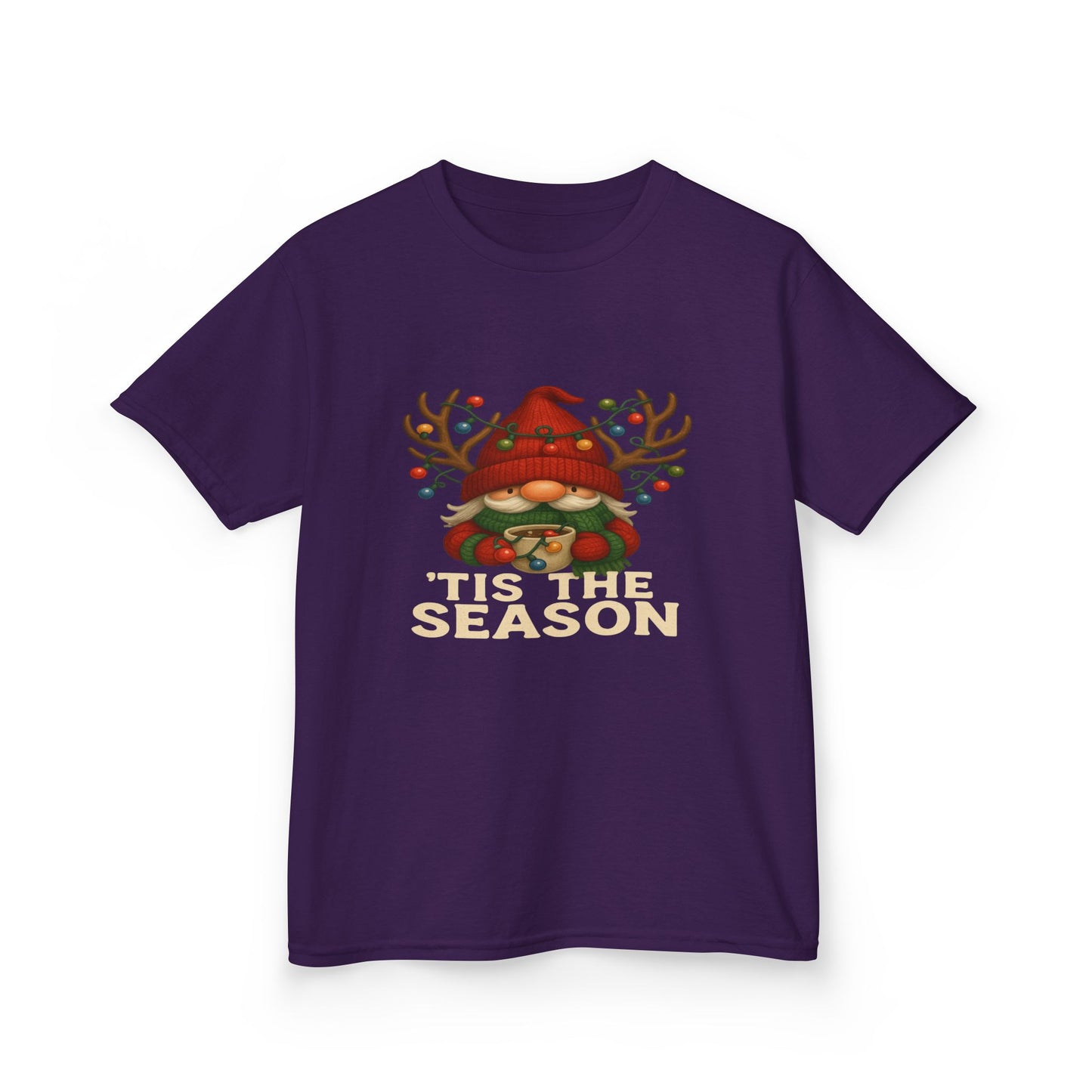 Gnome Dino 'Tis The Season Kids Christmas Tee