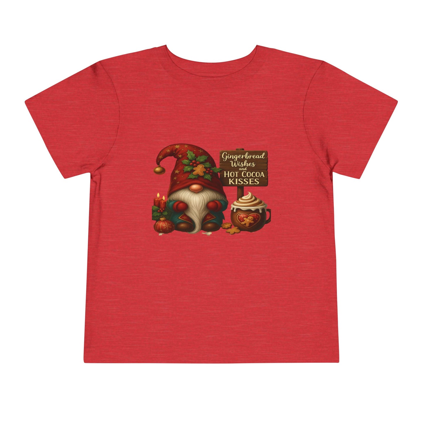 Gnome's Gingerbread Wishes Toddler Christmas Tee