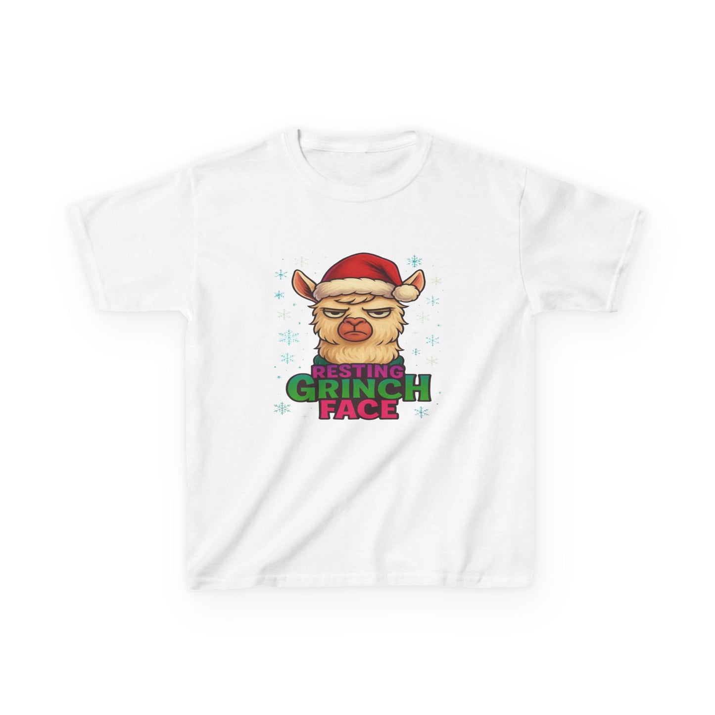 Grumpy Llama Christmas Tee - Resting Grinch Face