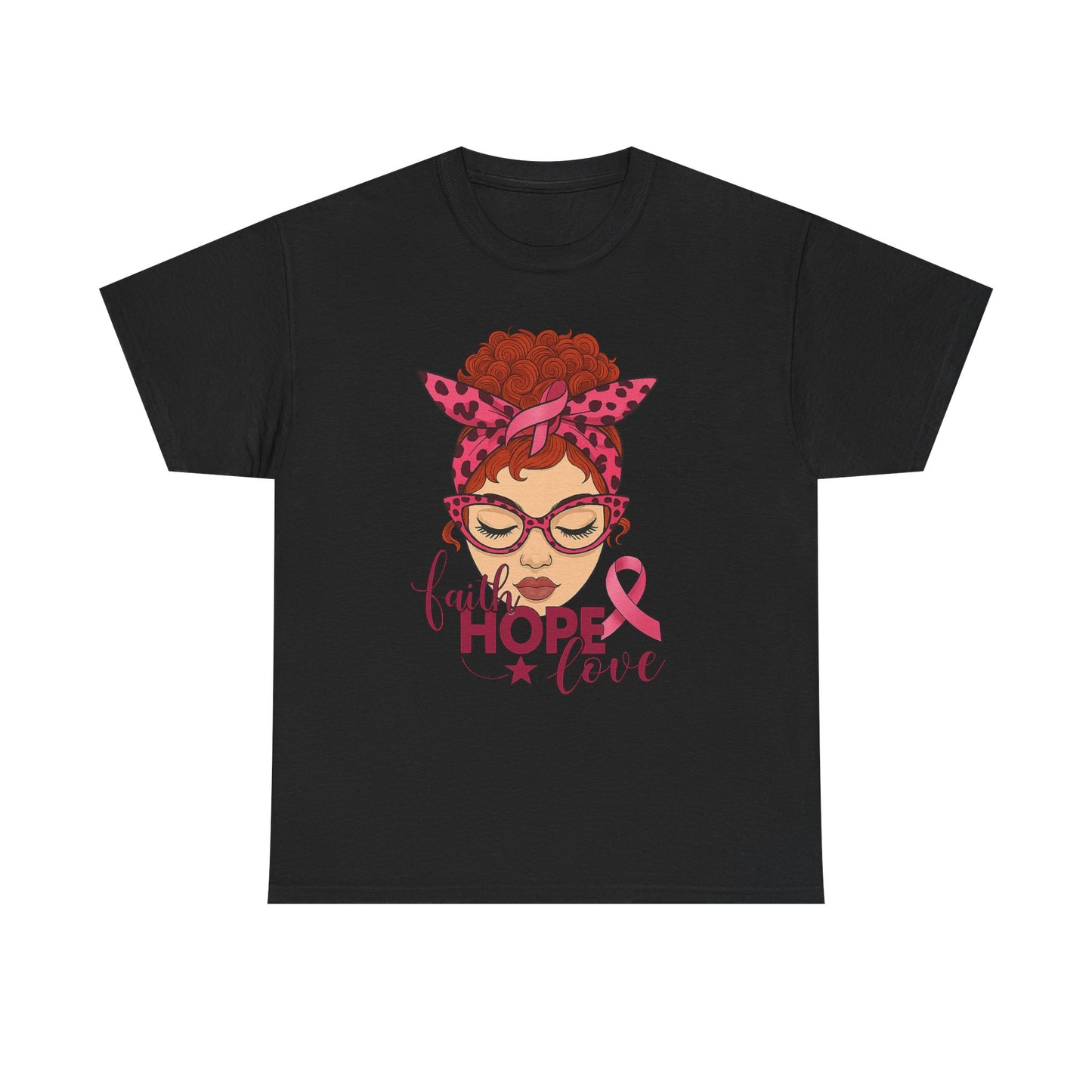 Hope, Faith & Love: Pink Ribbon Awareness Tee