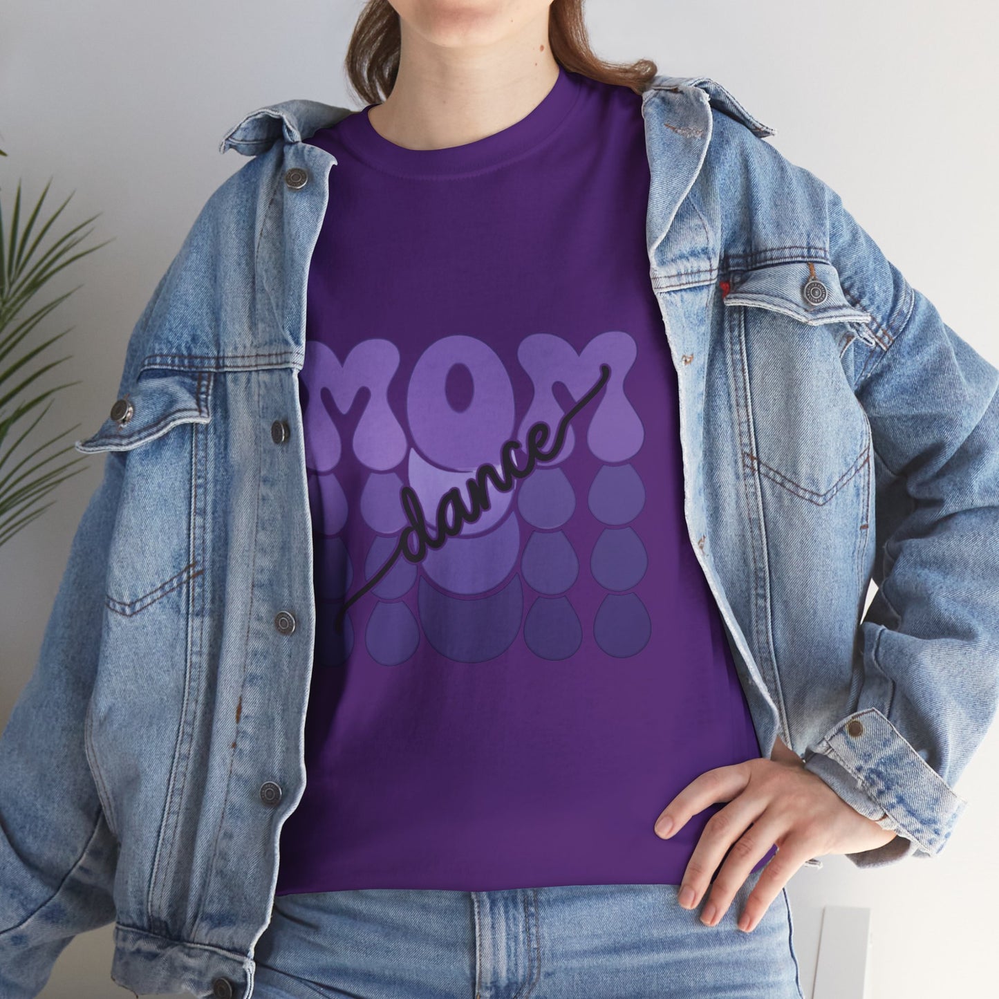 MOM Dance – Purple Letter Stage Spirit Tee