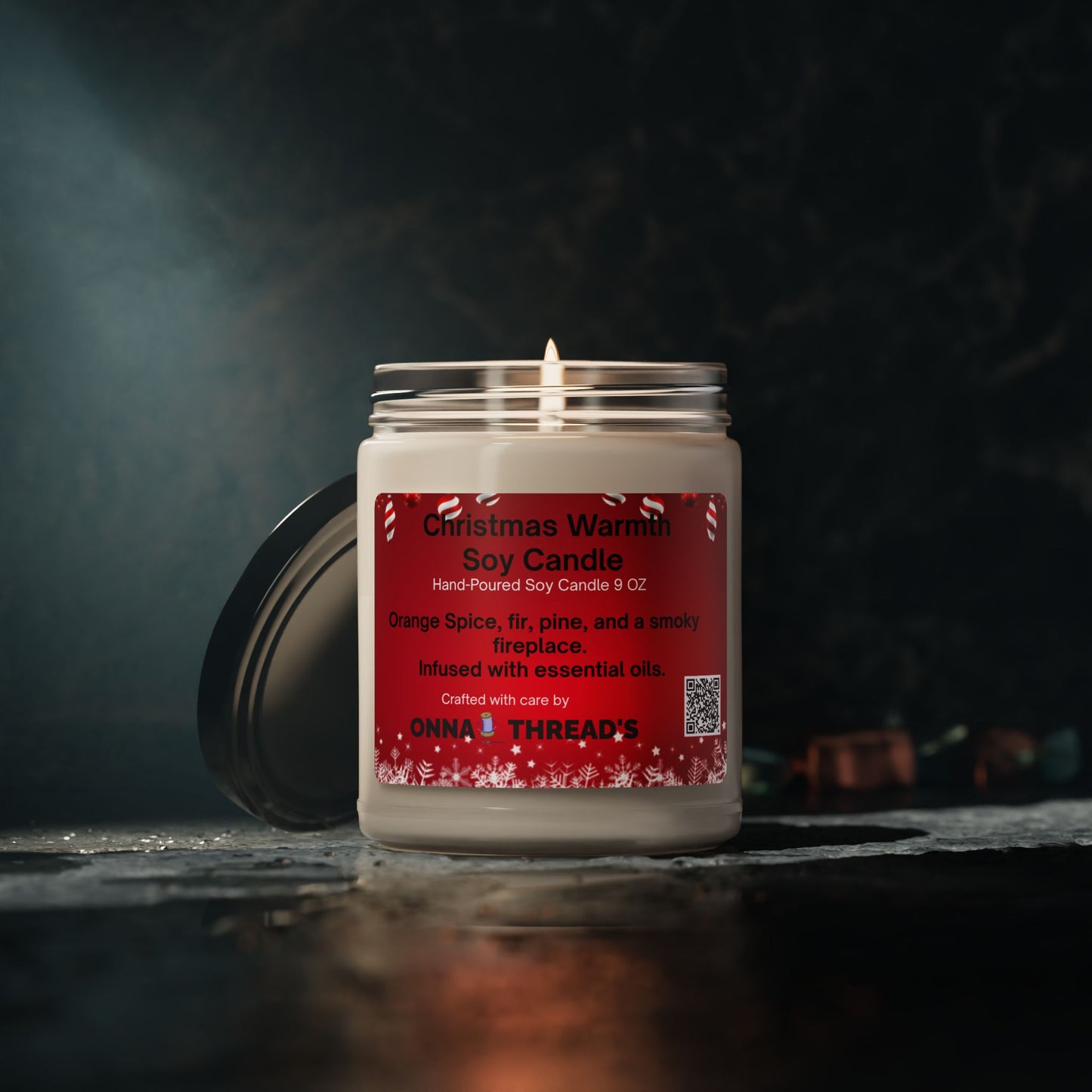 Christmas Warmth Scented Soy Candle, Cozy Home Decor, Holiday Gift, Relaxation Aromatherapy, Festive Atmosphere, Hand-Poured