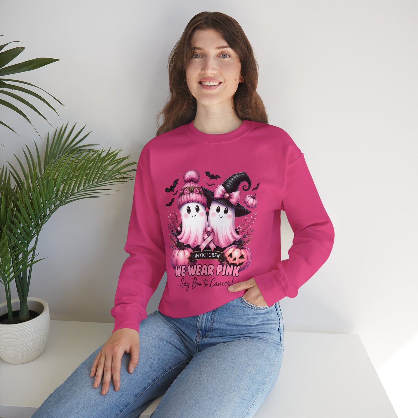 Boo-tiful Breast Cancer Awareness Halloween Crewneck
