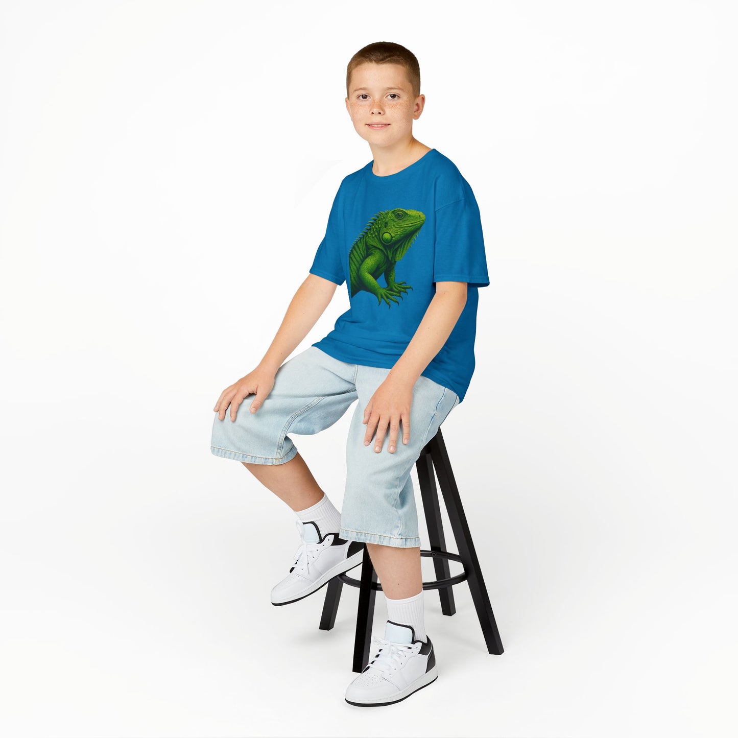 Green Iguana Kids Tee - Fun Shirt for Nature Lovers, Birthday Gift, Summer Wear, Animal Lovers, Eco-Friendly Clothing