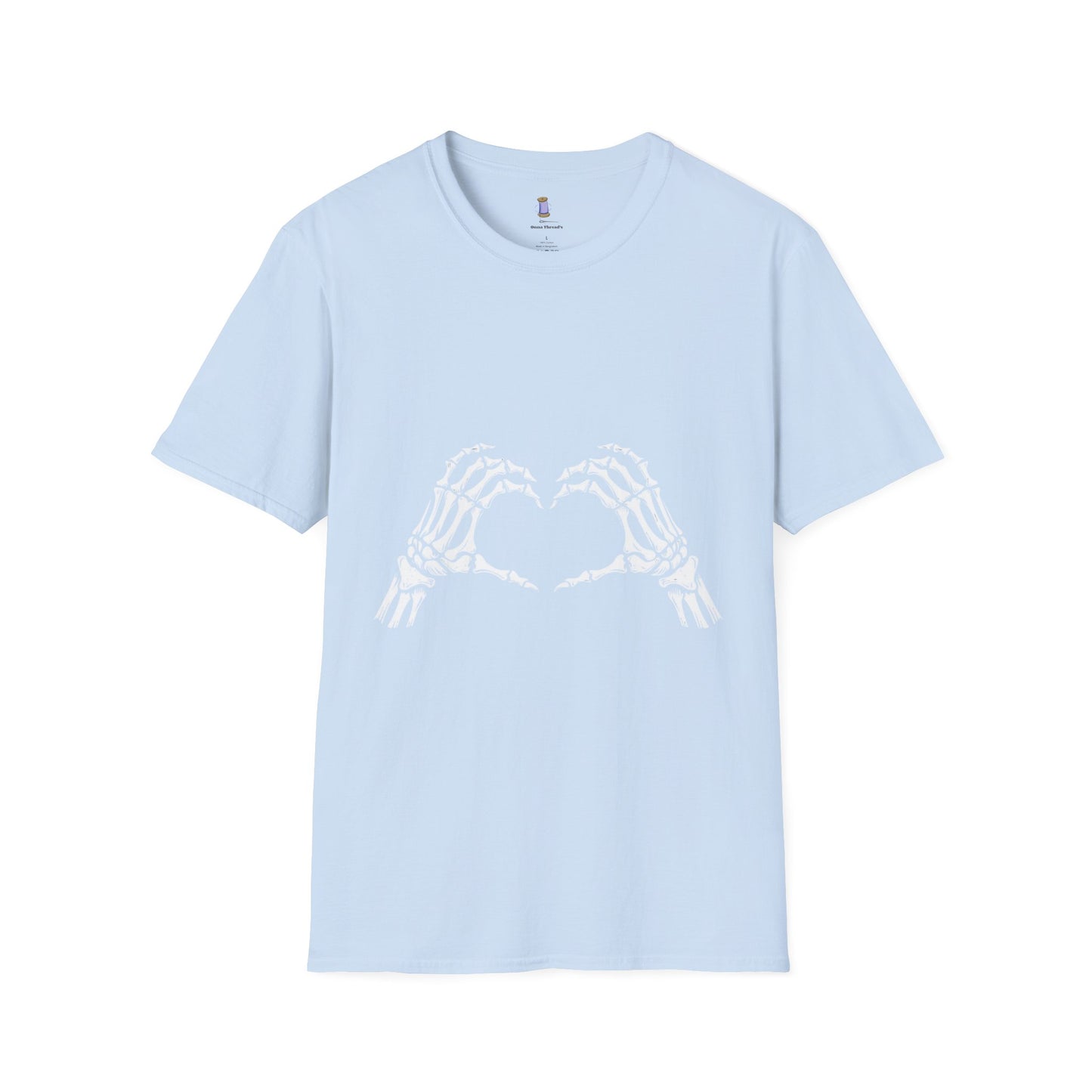 Skull Heart T-Shirt - Unisex Graphic Tee for Halloween, Love, Gifts, Casual Wear, Skeleton