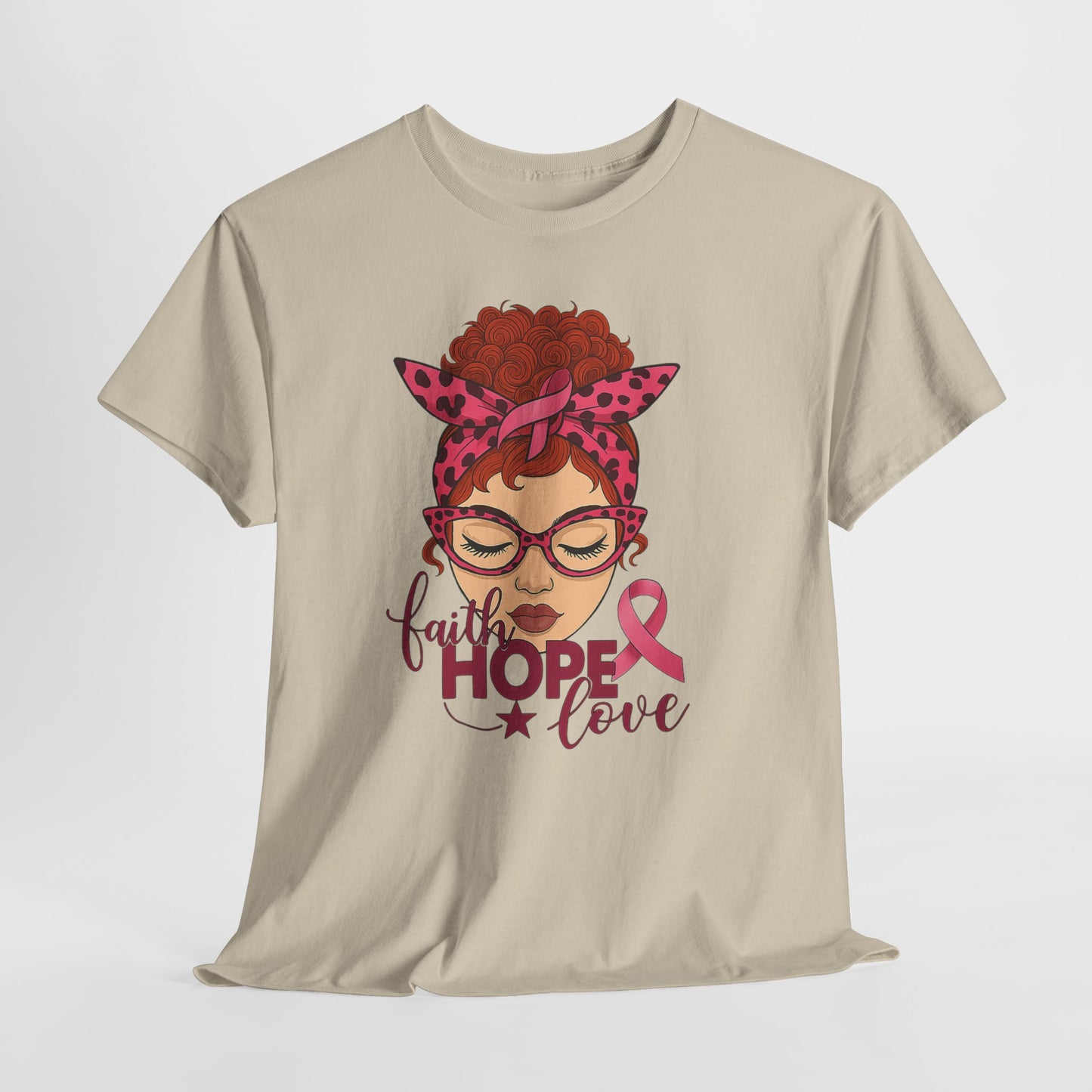 Hope, Faith & Love: Pink Ribbon Awareness Tee