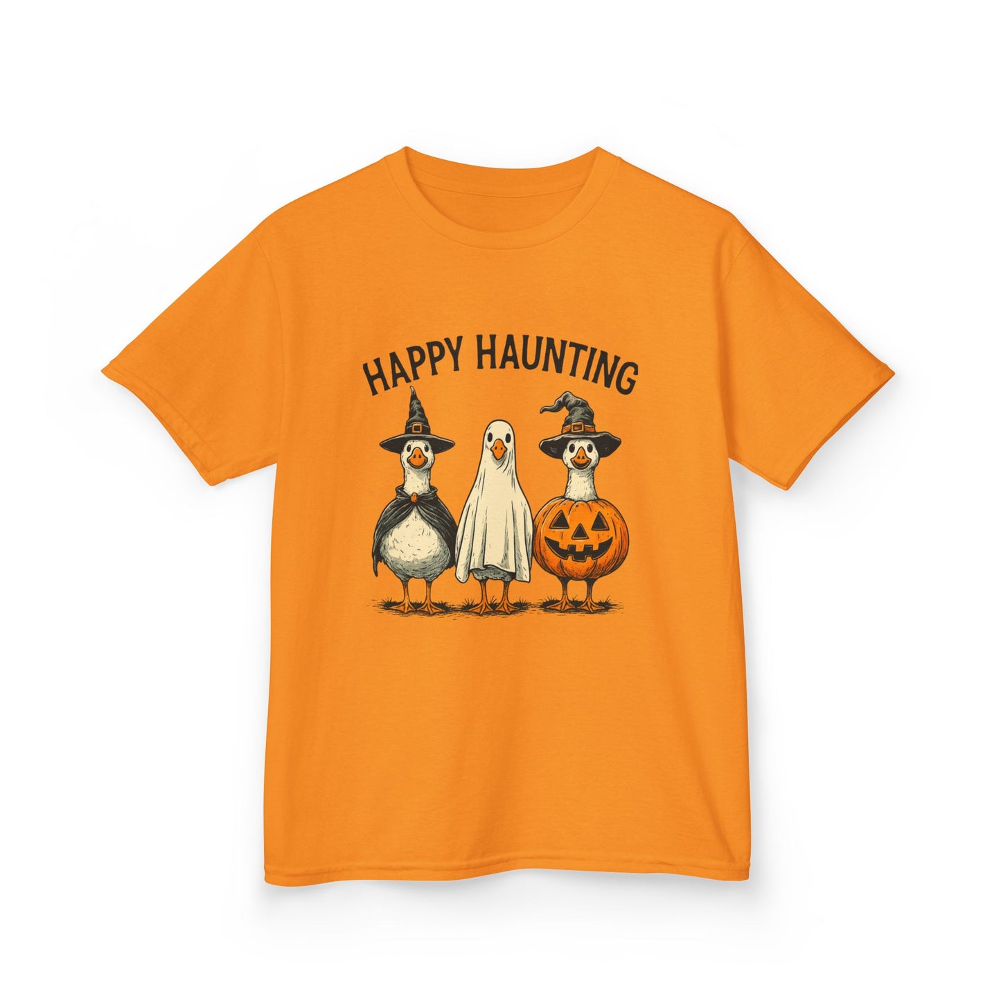 Happy Haunting Goose Halloween Kids Tee