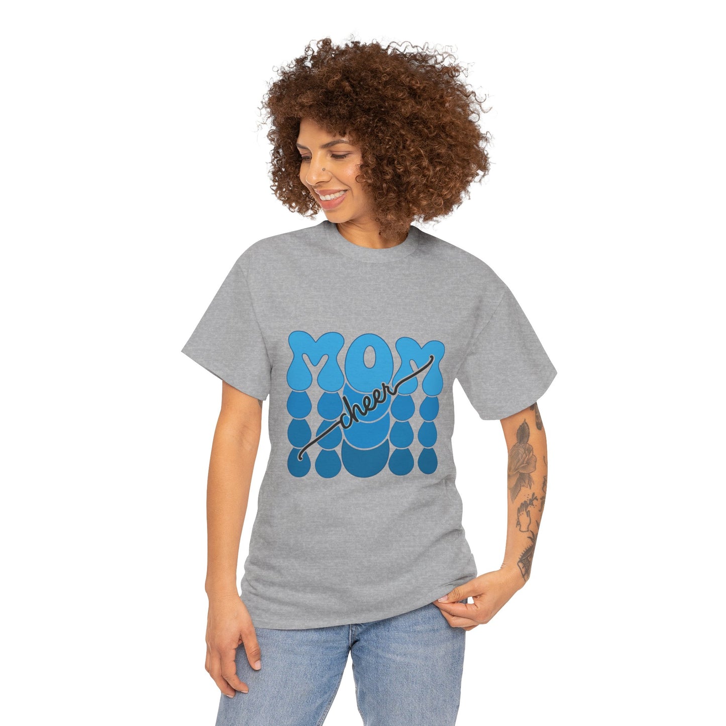 Blue Mom Cheer T-Shirt