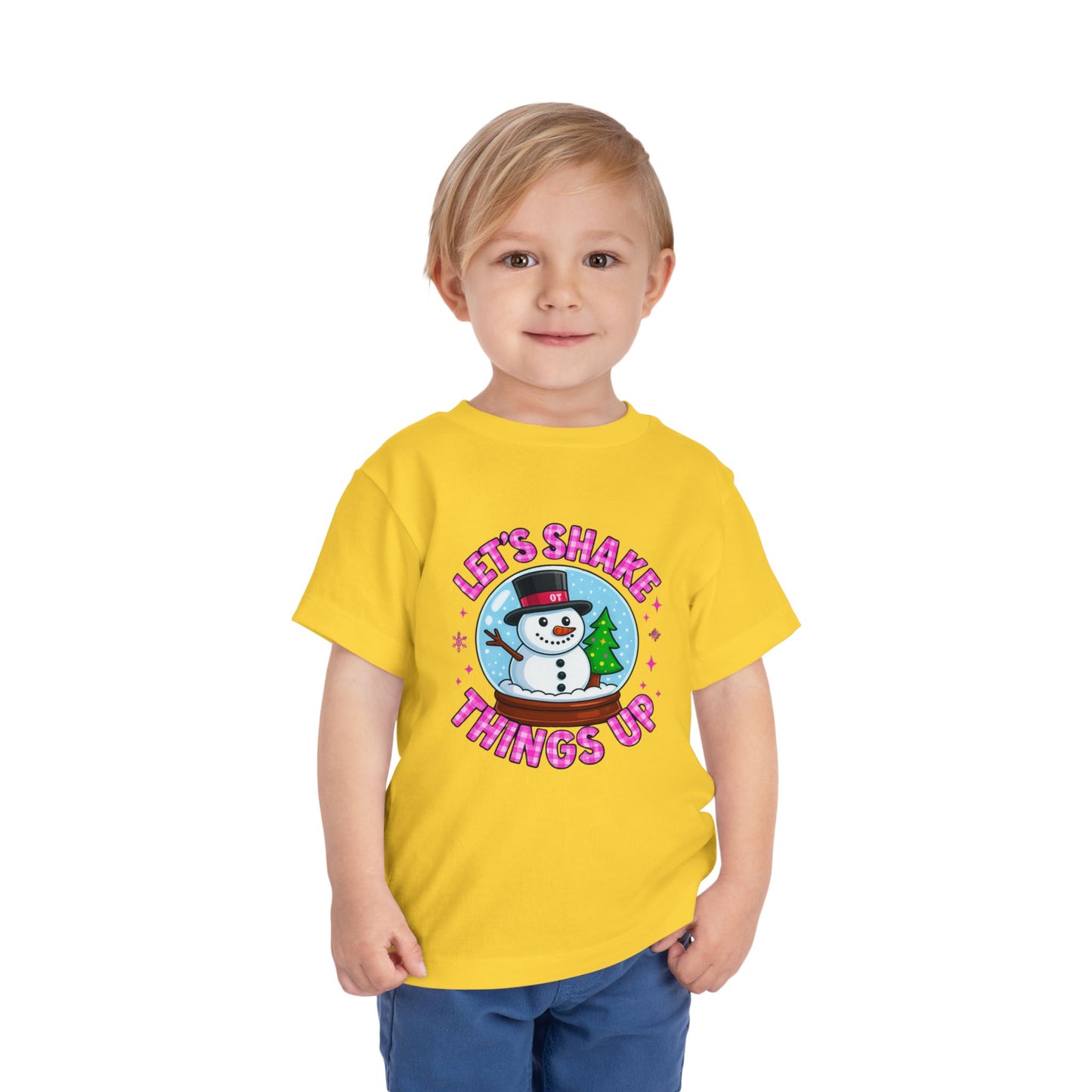 Let's Shake Things Up! Snow Globe Toddler Christmas Tee