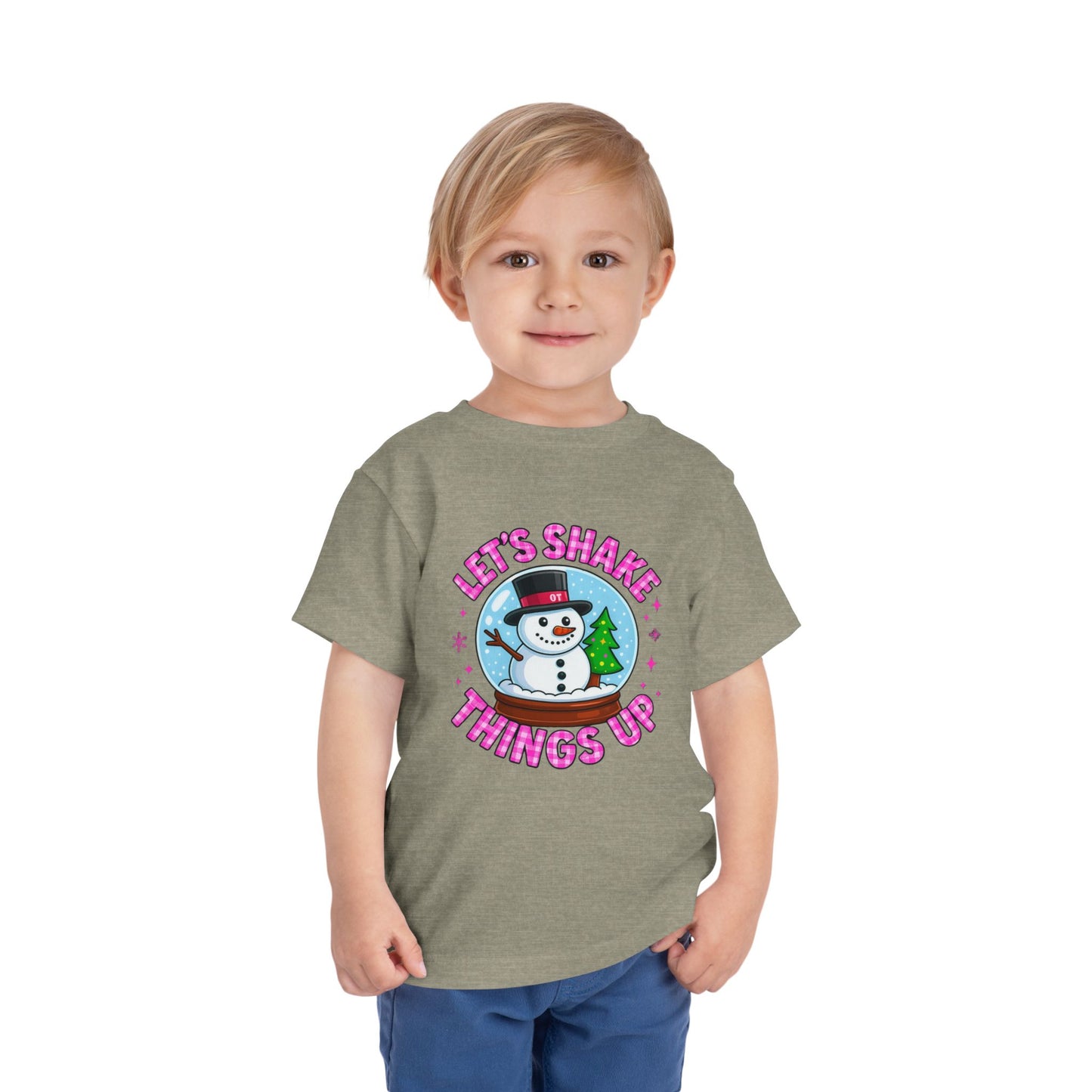 Let's Shake Things Up! Snow Globe Toddler Christmas Tee