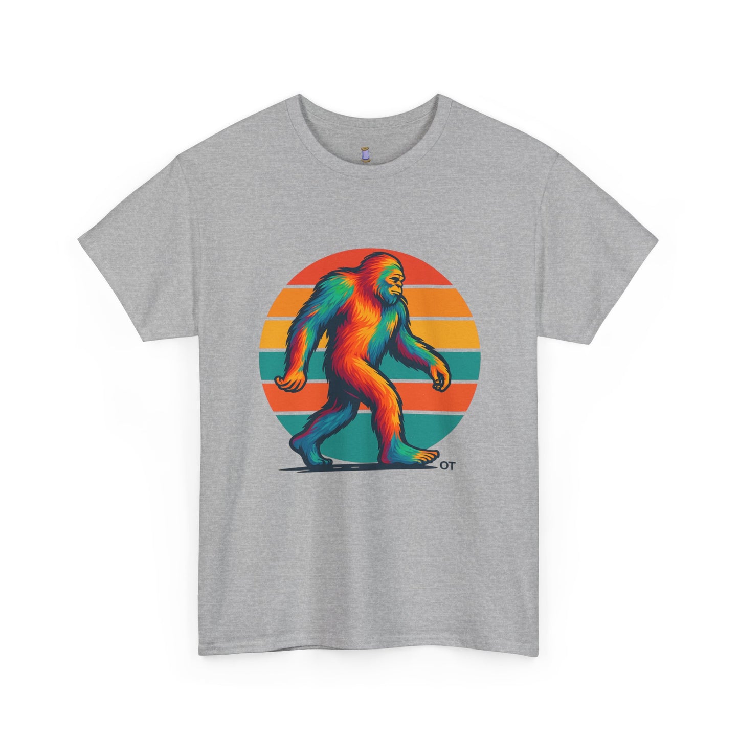 Colorful Bigfoot Unisex T-Shirt, Fun Graphic Tee for Nature Lovers, Perfect for Holidays, Festivals, Camping, Gifts