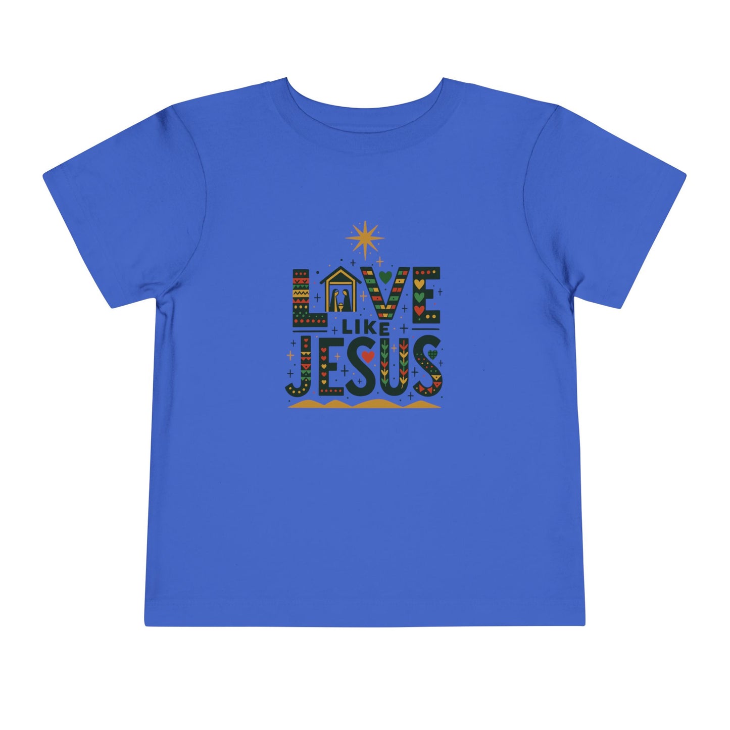 Toddler Christmas Tee - Love Like Jesus Nativity Scene Shirt