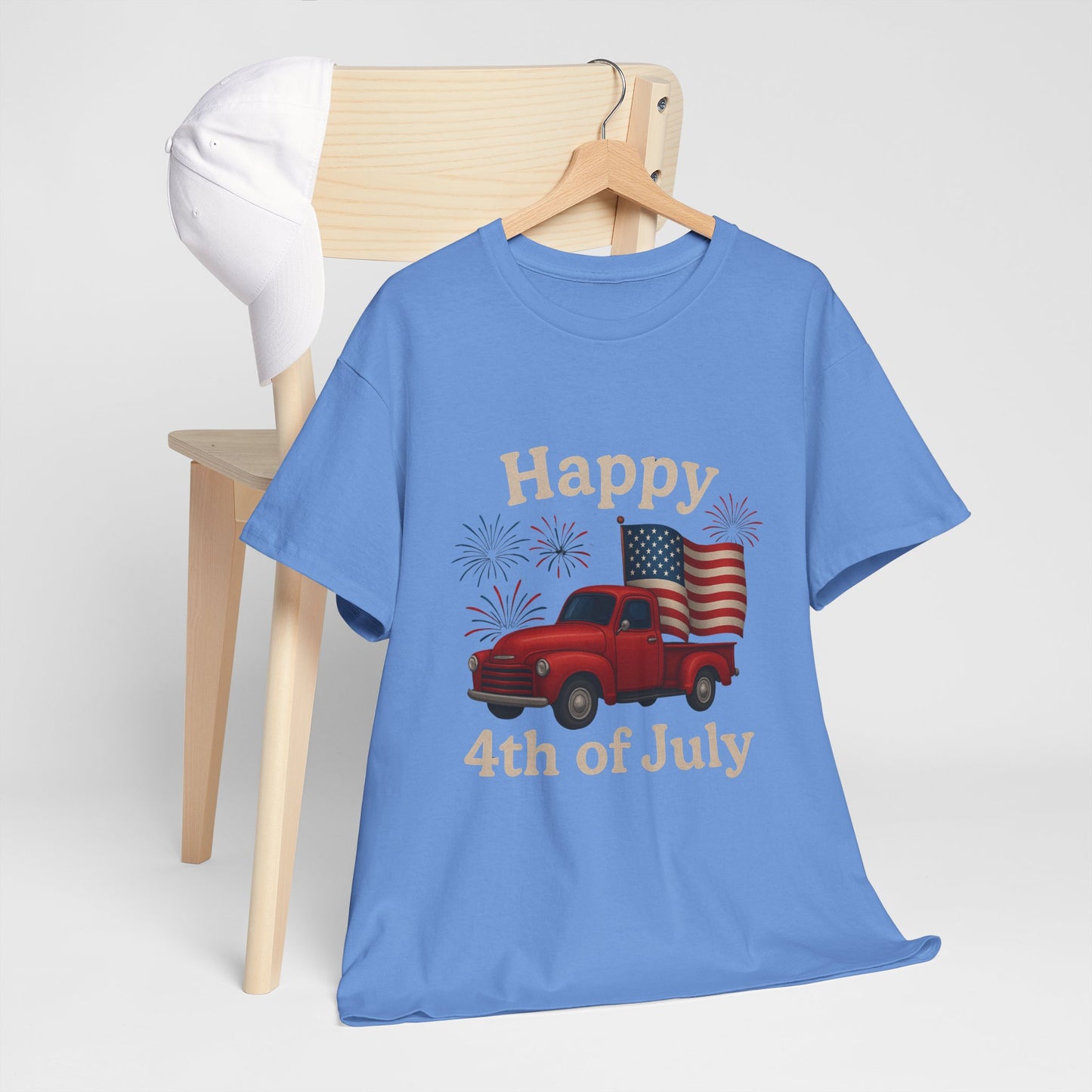 π Happy 4th of July Truck Tee β Patriotic Vintage Pickup Shirt