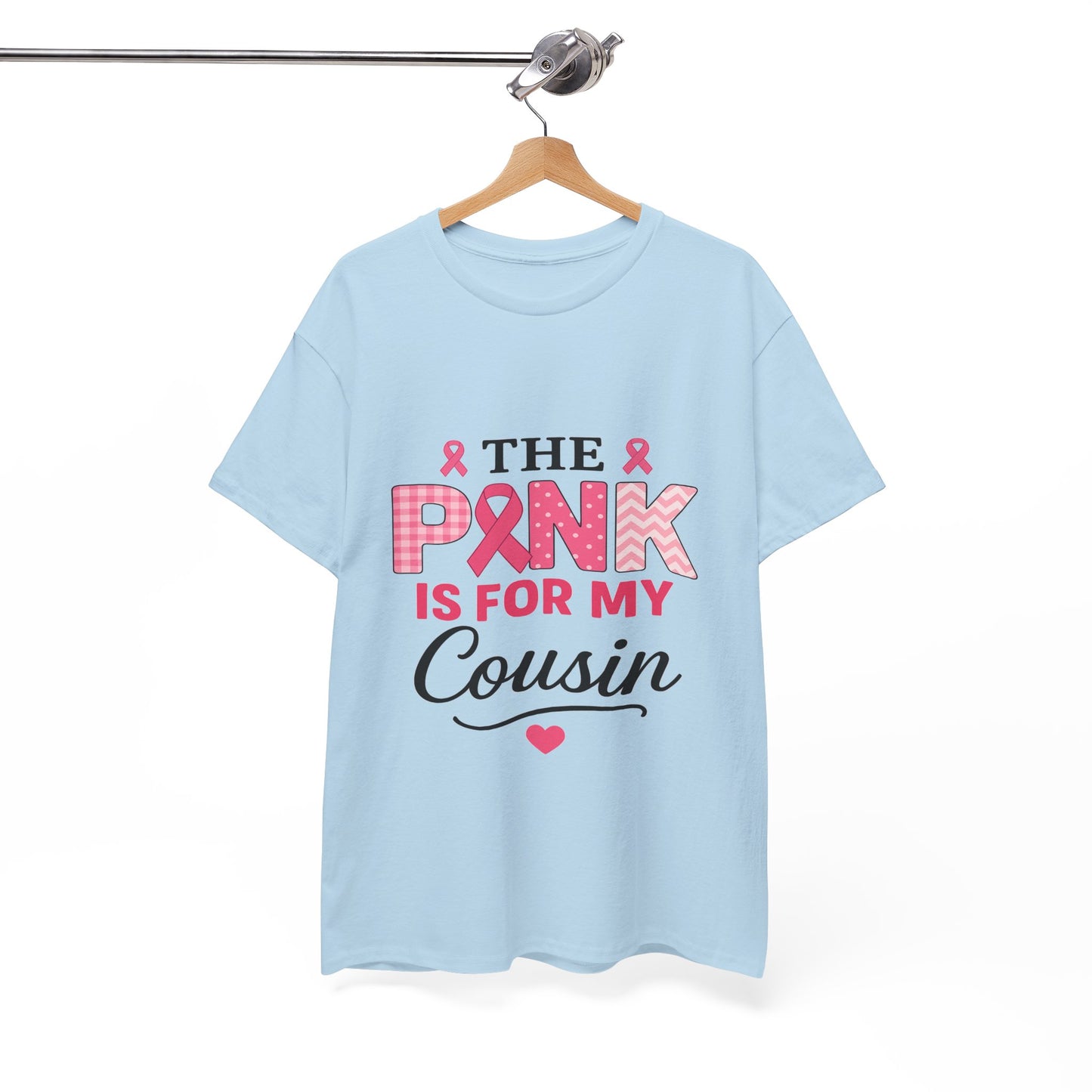 Pink Ribbon Cousin Support Tee - Breast Cancer Awareness