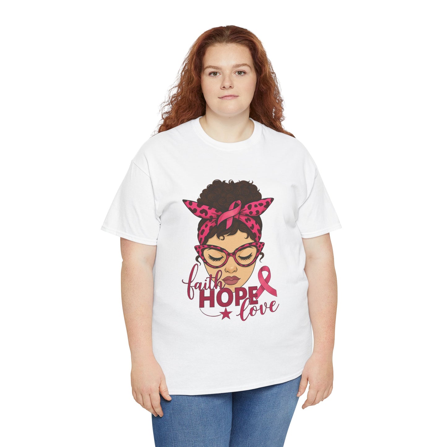 Hope, Faith, Love: Breast Cancer Awareness Tee
